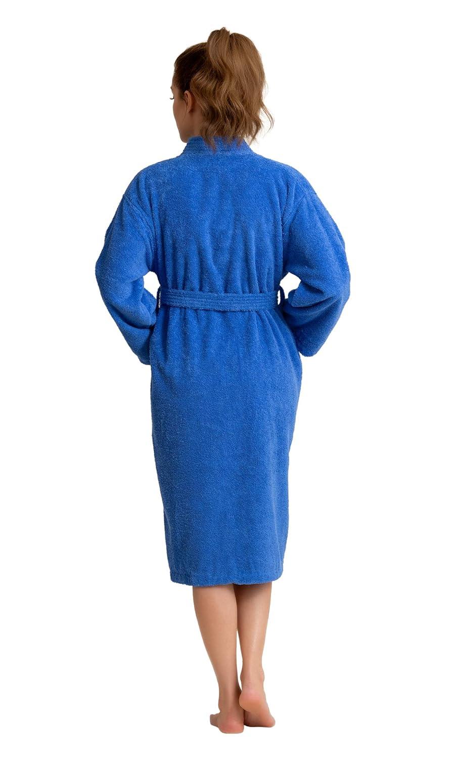 Ingobert Cotton Terry Cloth Mid-Calf Bathrobe with Pockets