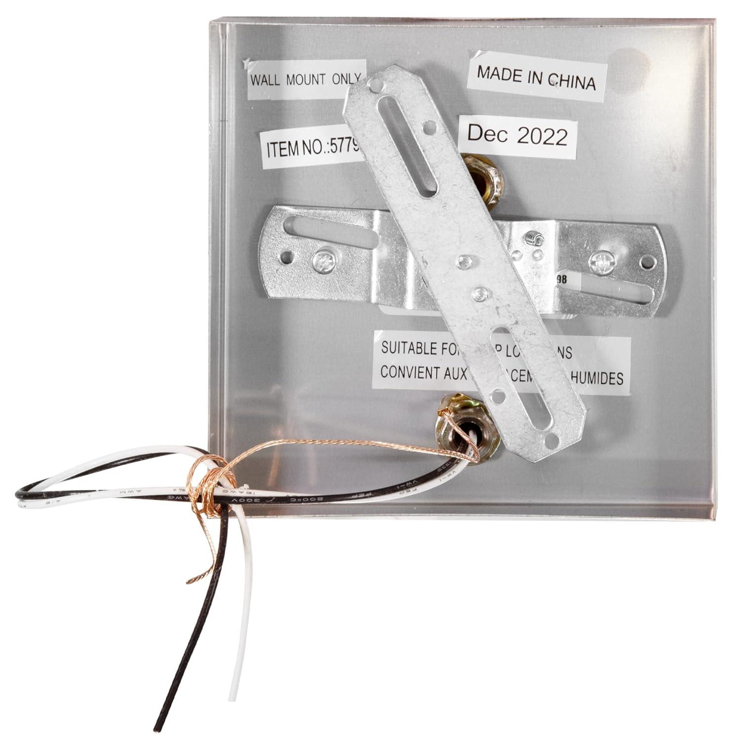 Design House Dove Creek Dimmable Wall Light Sconce with Frosted Glass, Satin Nickel