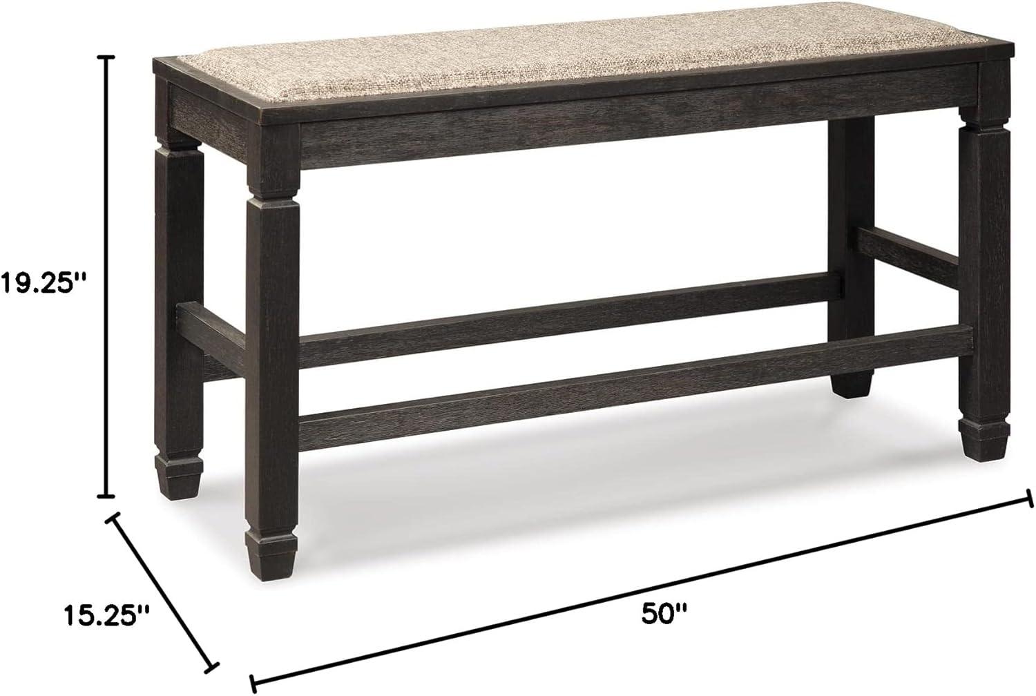 Signature Design by Ashley Casual Tyler Creek Counter Height Dining Bench  Antique Black