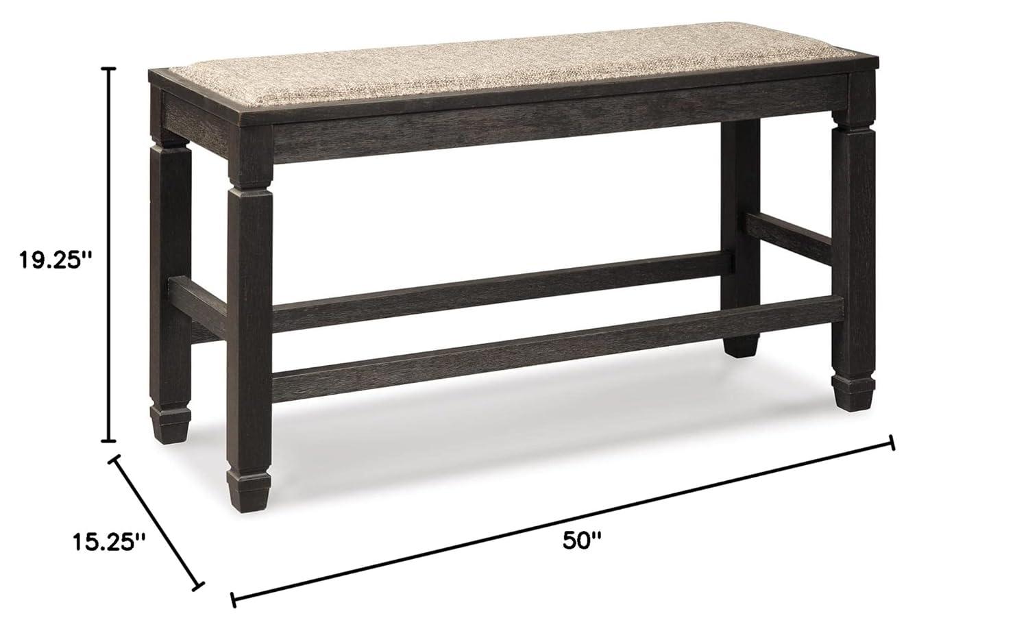Signature Design by Ashley Casual Tyler Creek Counter Height Dining Bench  Antique Black