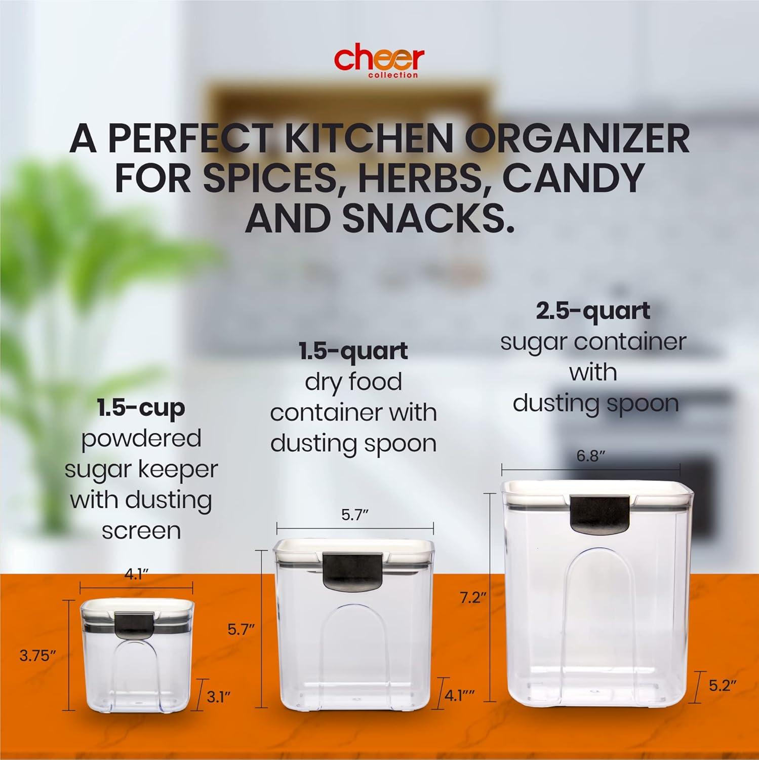 Clear BPA-Free 3-Piece Airtight Food Storage Container Set