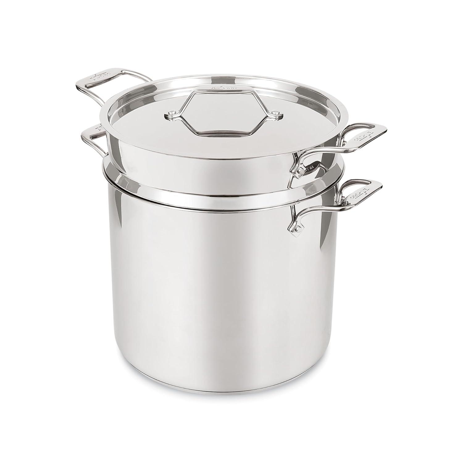 All-Clad Simply Strain 16-Qt. Stainless Steel Multipot with Insert