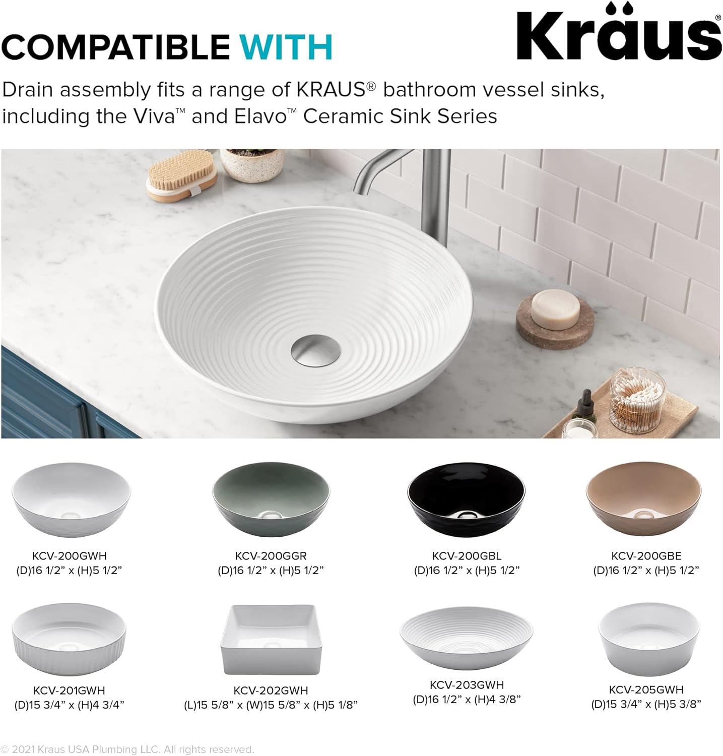 KRAUS Pop-Up Bathroom Sink Drain