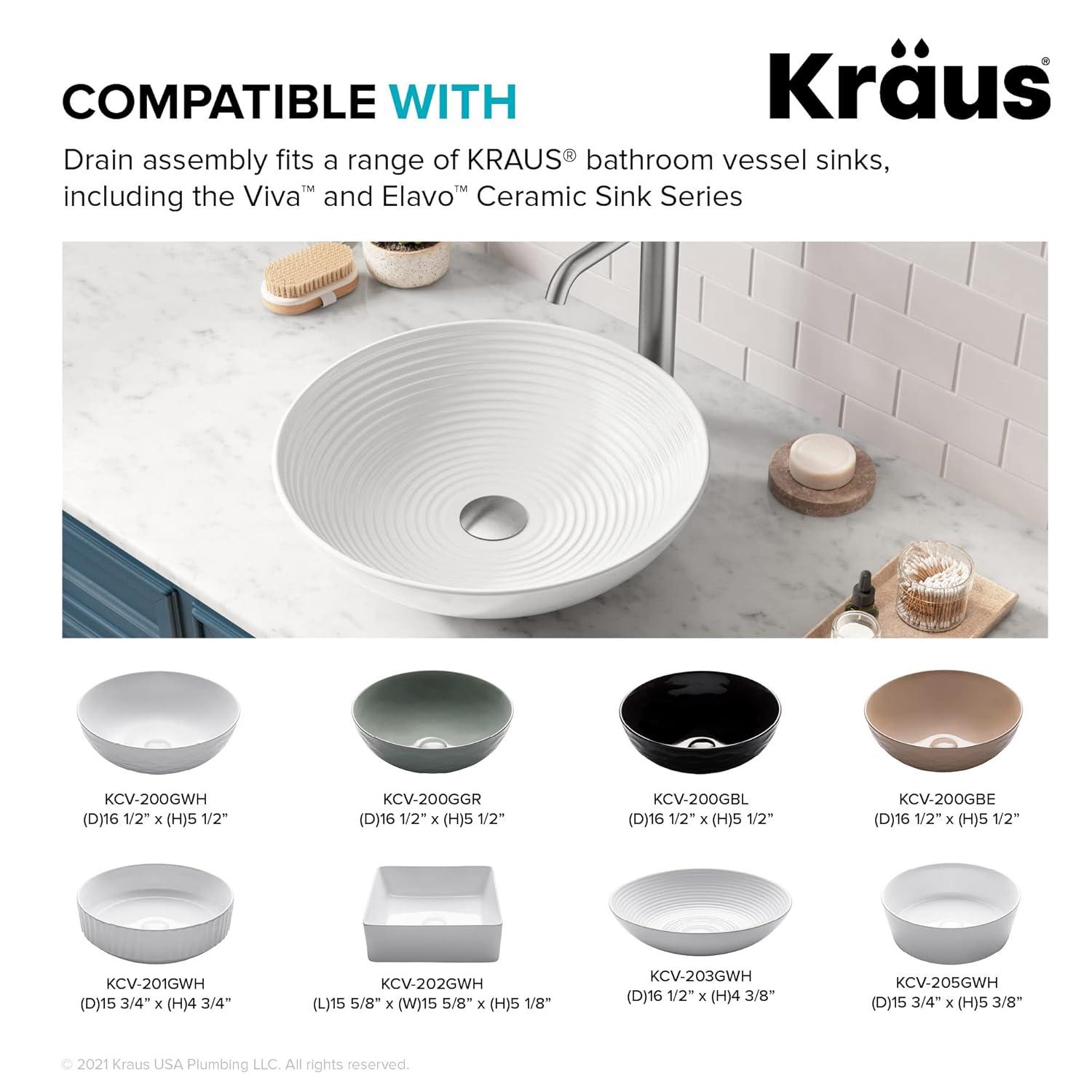KRAUS Pop-Up Bathroom Sink Drain