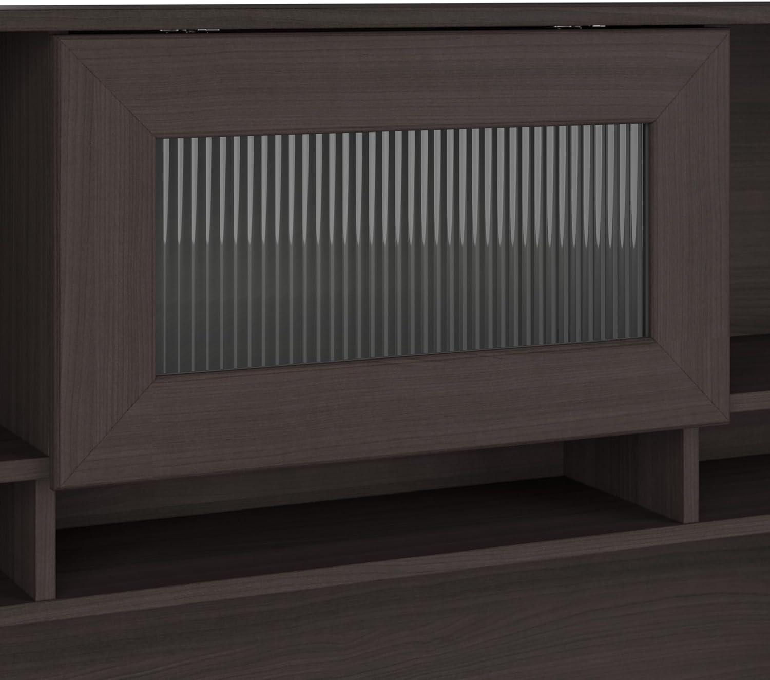 Cabot 60W L Shaped Computer Desk with Hutch Heather Gray - Bush Furniture: Executive Workstation, Storage Cabinet