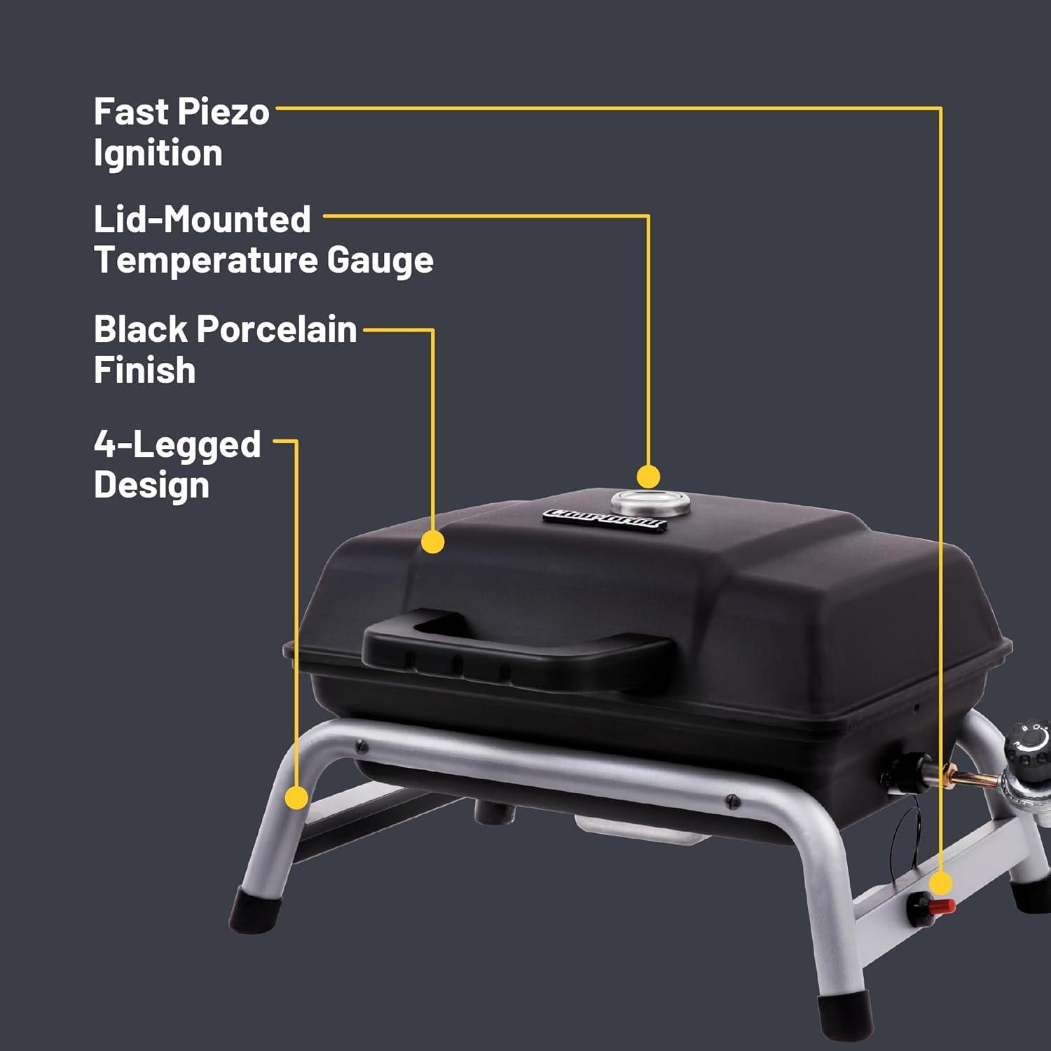 Charbroil Single Burner Table Top Portable Propane Gas Grill