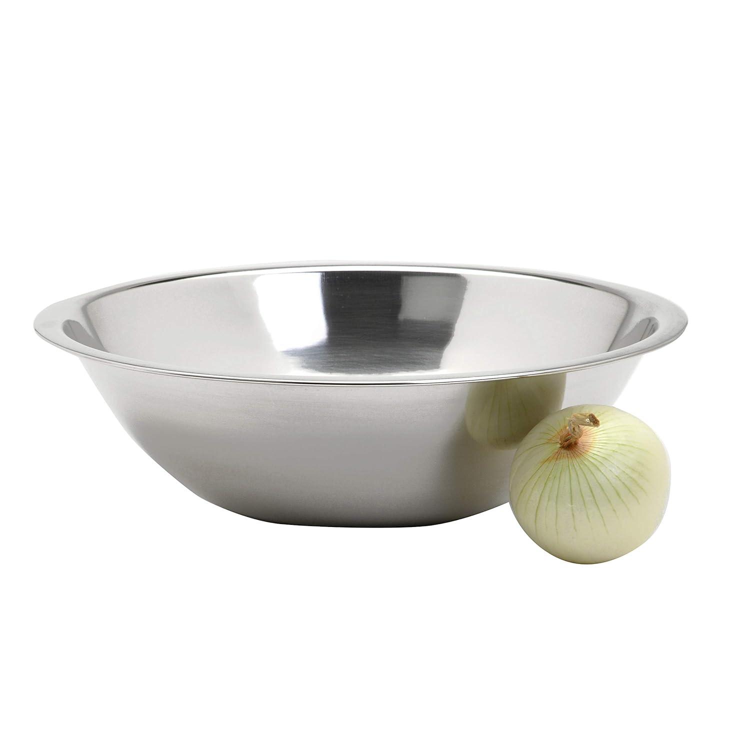 Update International Stainless-Steel Mixing Bowl, 5 Qt, Silver