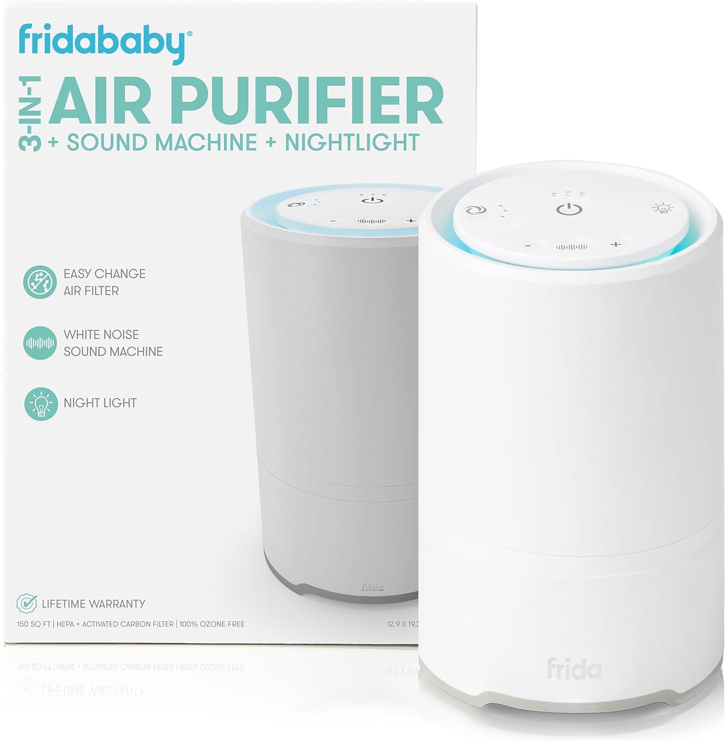 Frida Baby 3 in 1 Air Purifier and Sound Machine, HEPA Air Purifier for Allergies, 150 Sq Ft