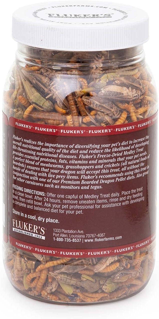 Fluker's Bearded Dragon Medley Treats For Bearded Dragons and Other Reptiles, 3.2 oz