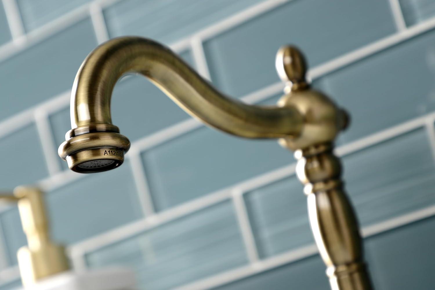 Heritage Widespread Bathroom Faucet with Drain Assembly