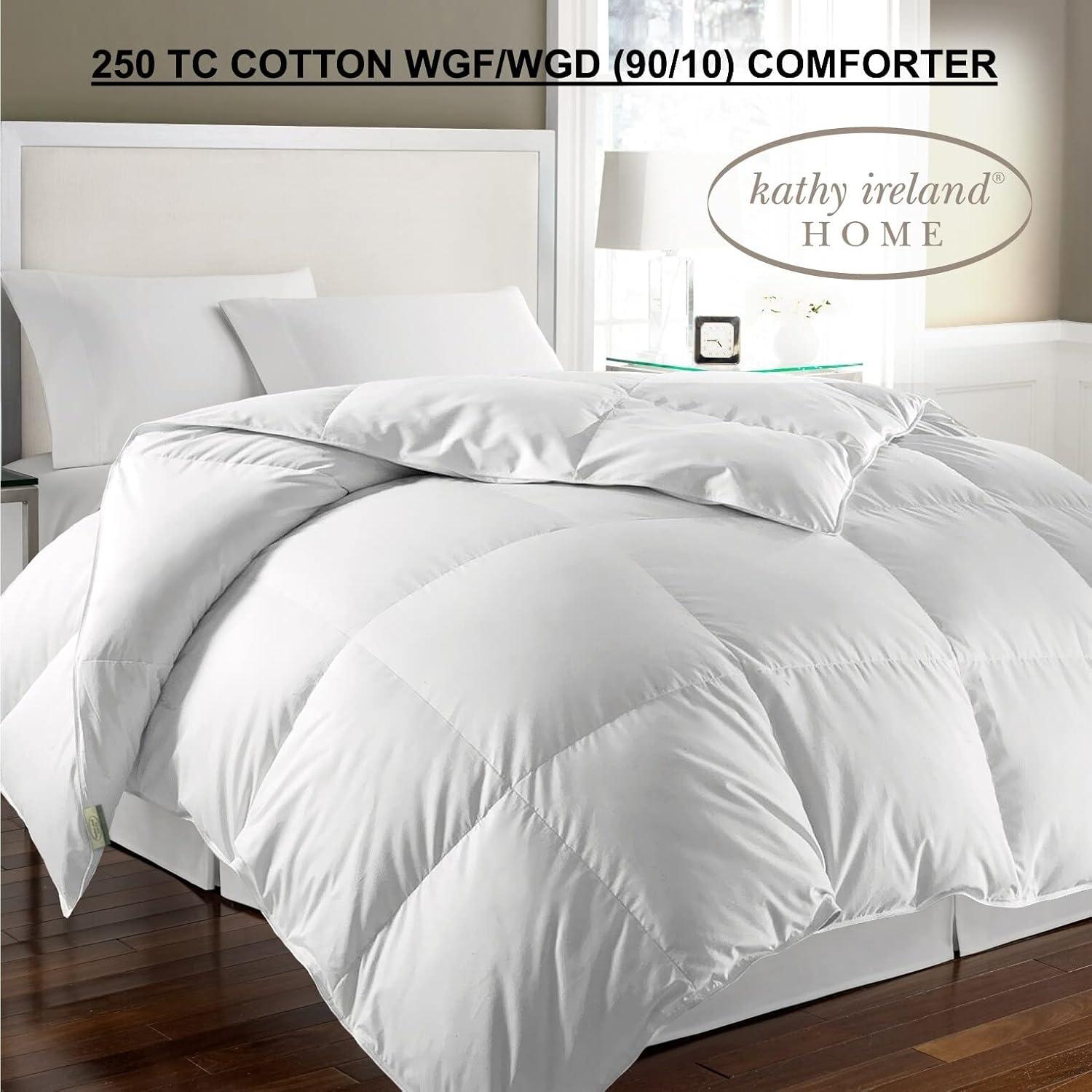 Twin White Cotton Down Feather Bedspread