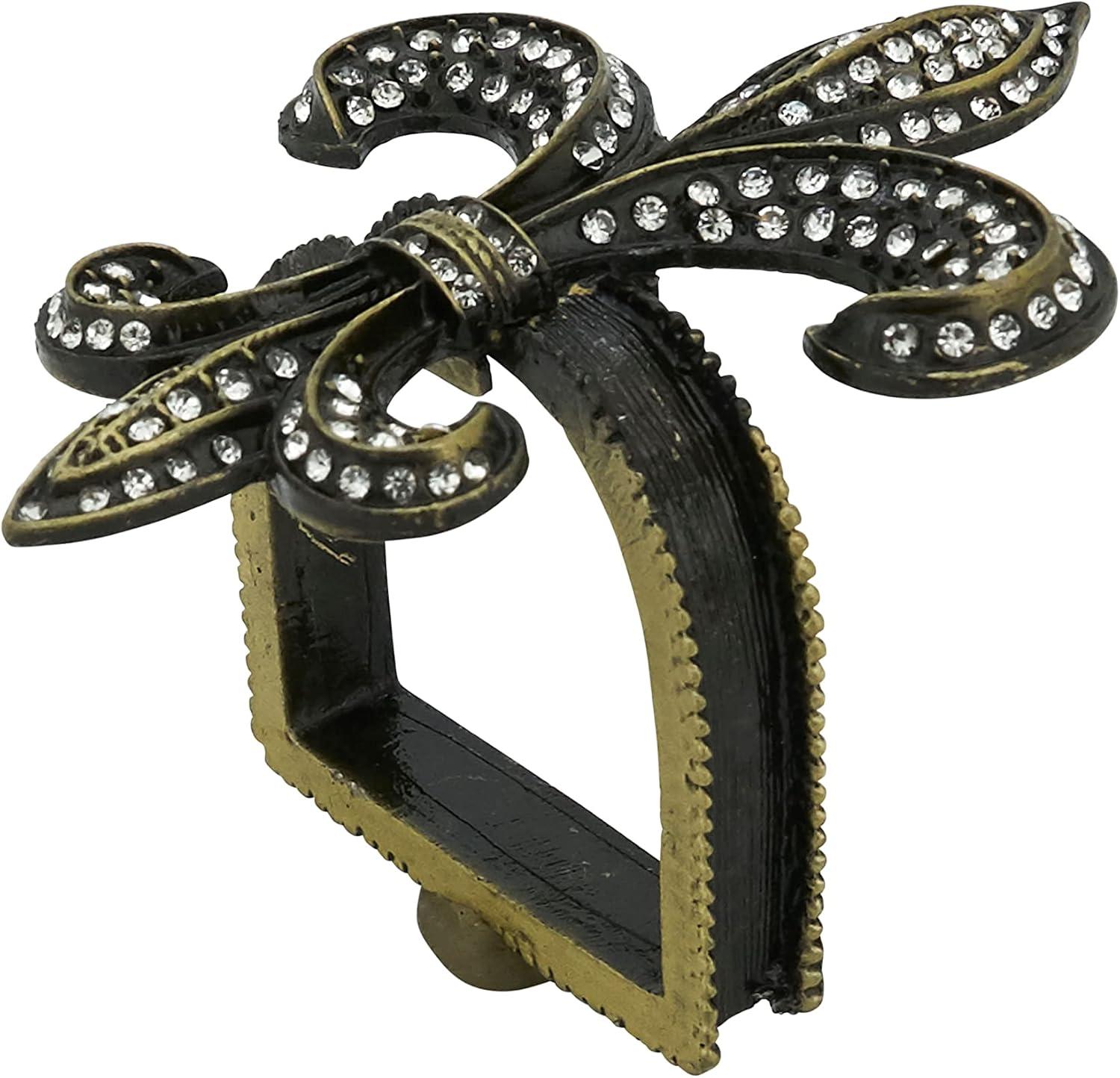 Saro Lifestyle Napkin Holder Rings With Fleur-de-Lis Design (Set of 4)