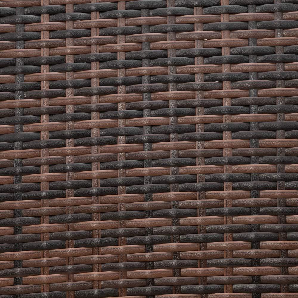 Hassch 24" Counter Height Rattan Wicker Bar Stools Set of 4, Bistro Pub Backless Barstools, Kitchen Dining Room Chairs, Indoor Outdoor Furniture (Brown)