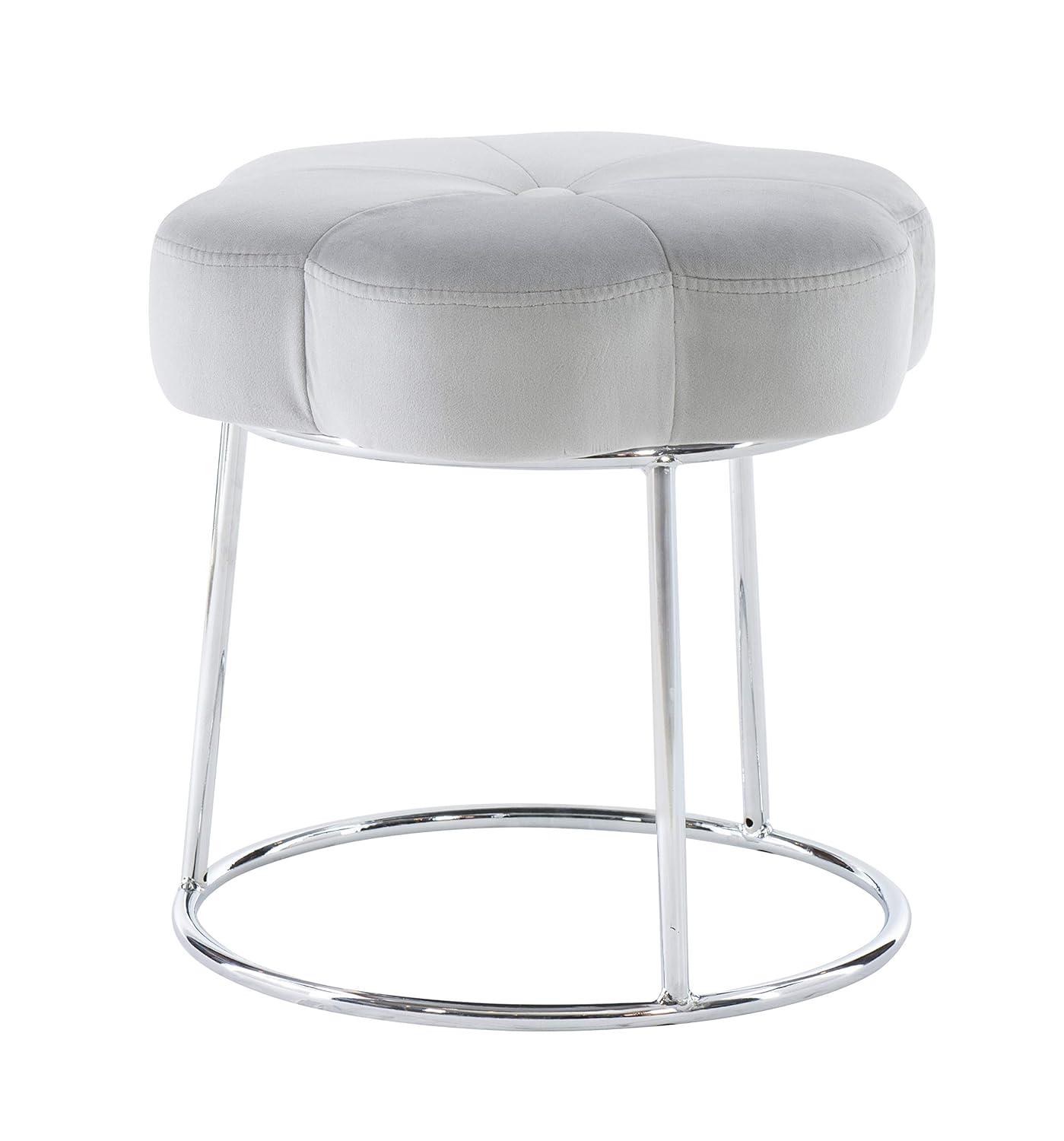 Ciara Flower Cushioned Vanity Stool