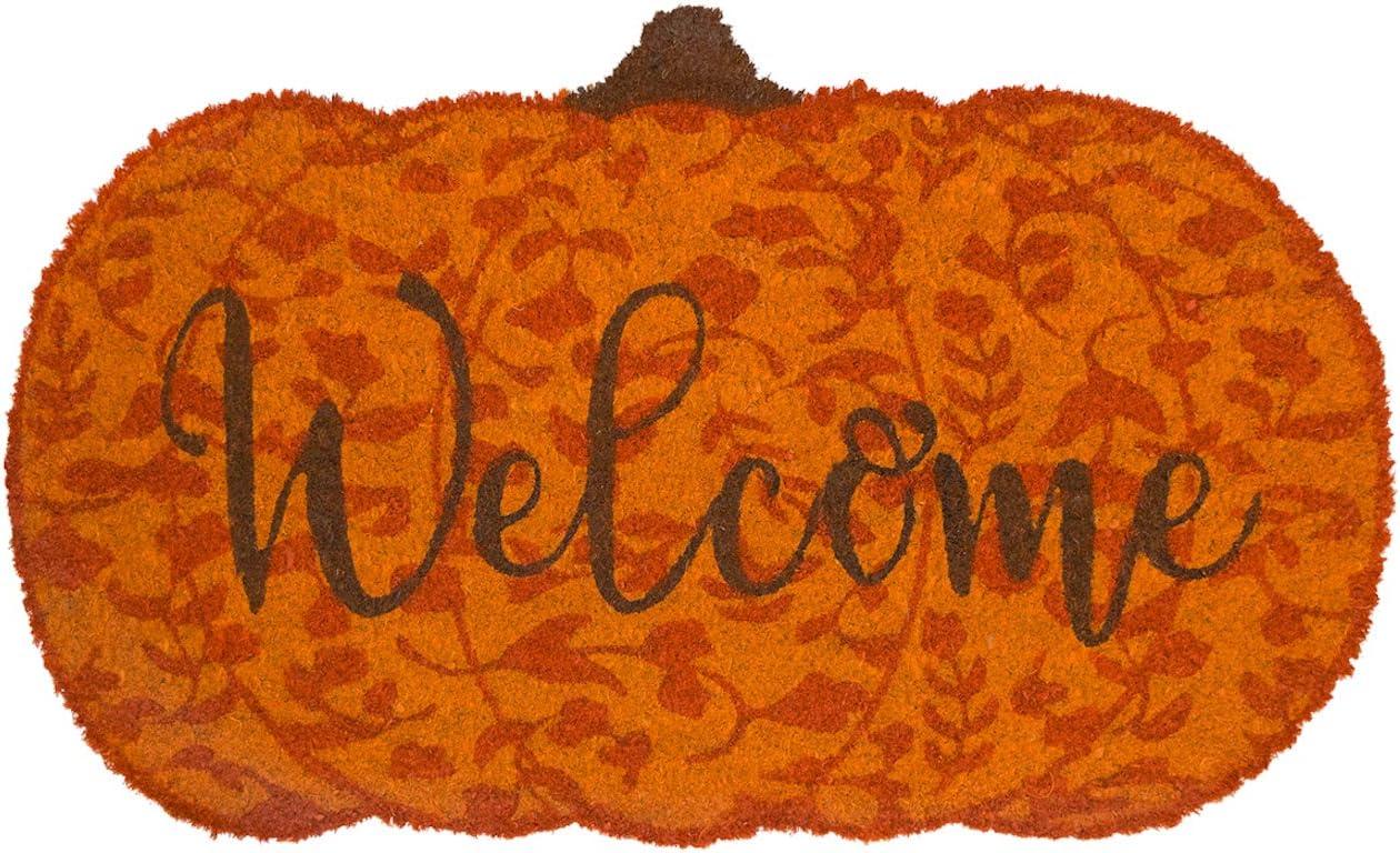 Briarwood Lane Coir Doormat 30x18 Welcome Pumpkin Fall Natural Fiber For Fall Coir Doormat