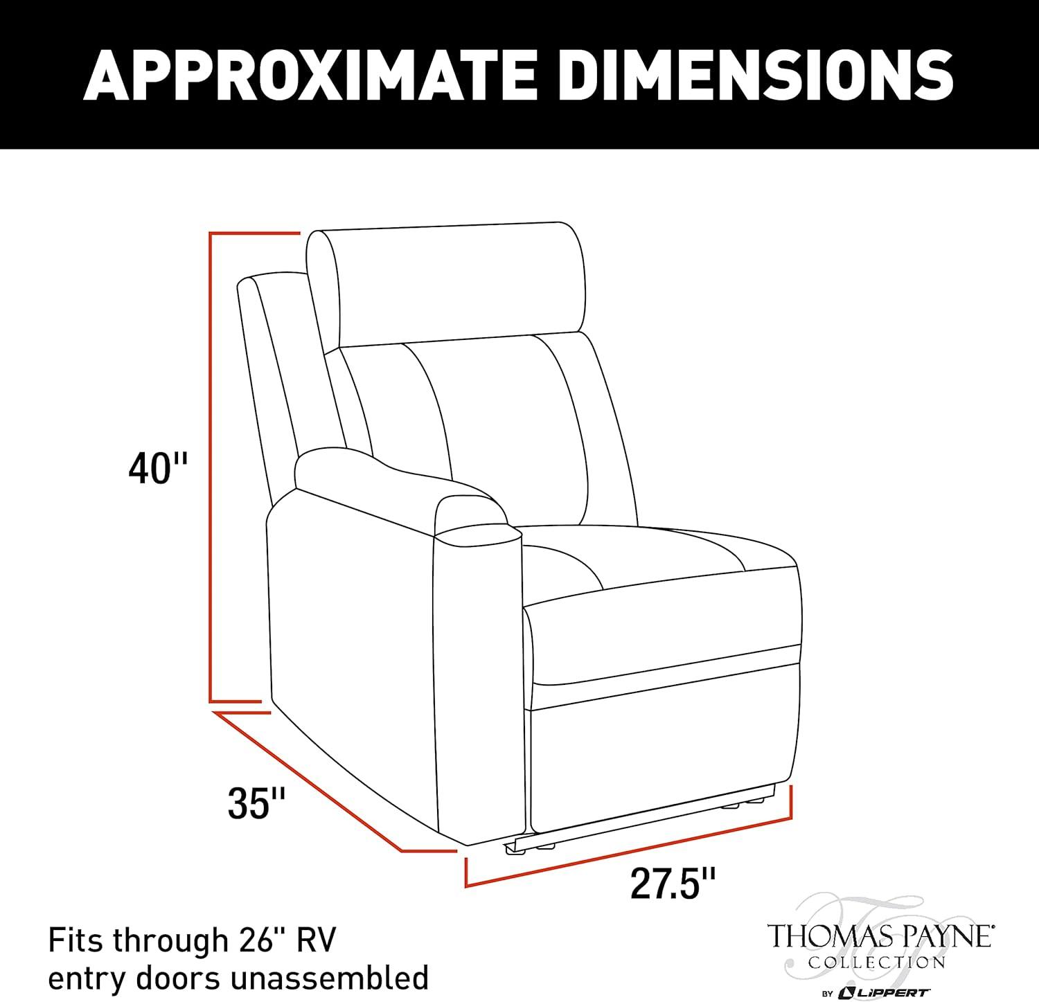 Lippert 2020134970 Heritage Series Right Hand Recliner