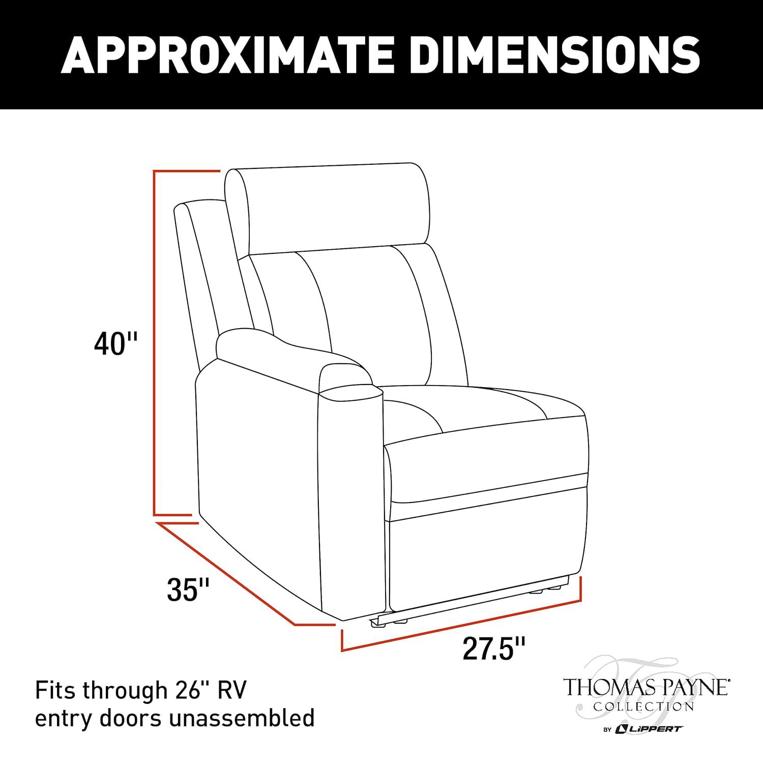 Lippert 2020134970 Heritage Series Right Hand Recliner