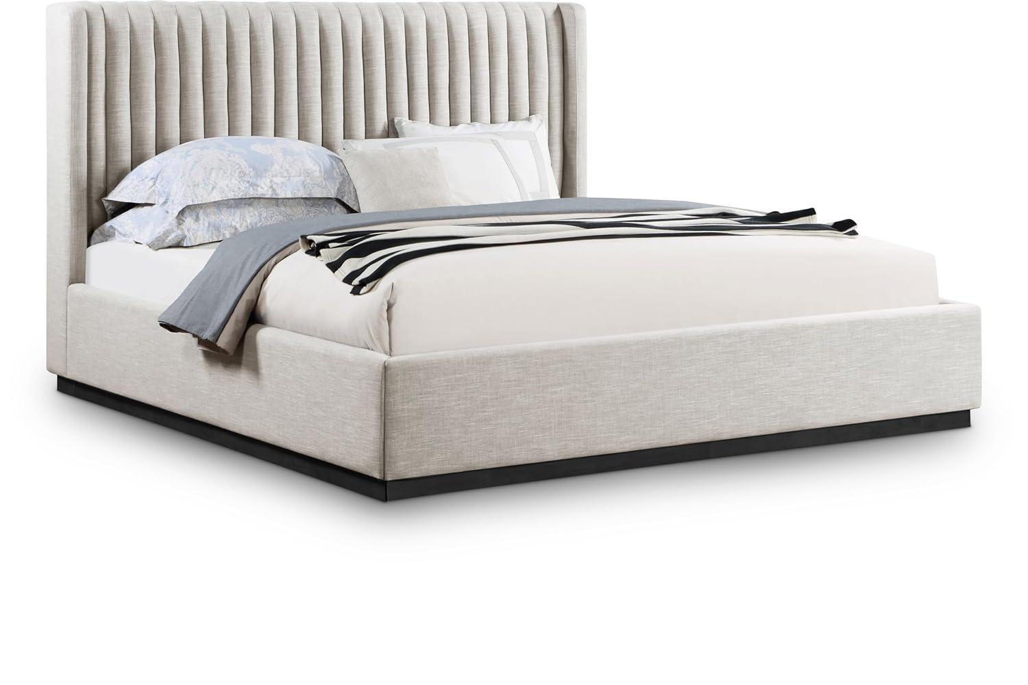 Chamblis Upholstered Wingback Bed