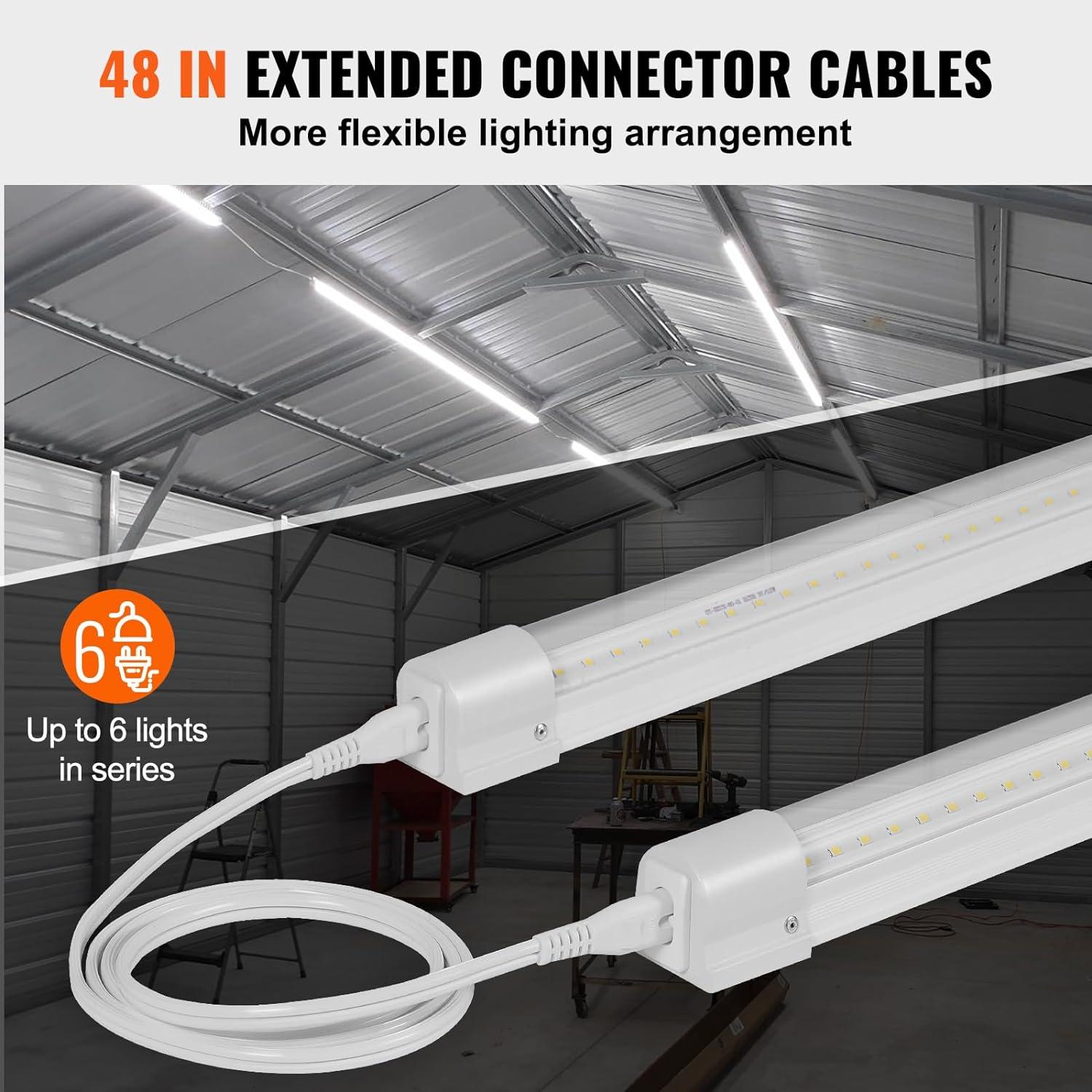 White 4-Foot LED Linkable Shop Light Pack