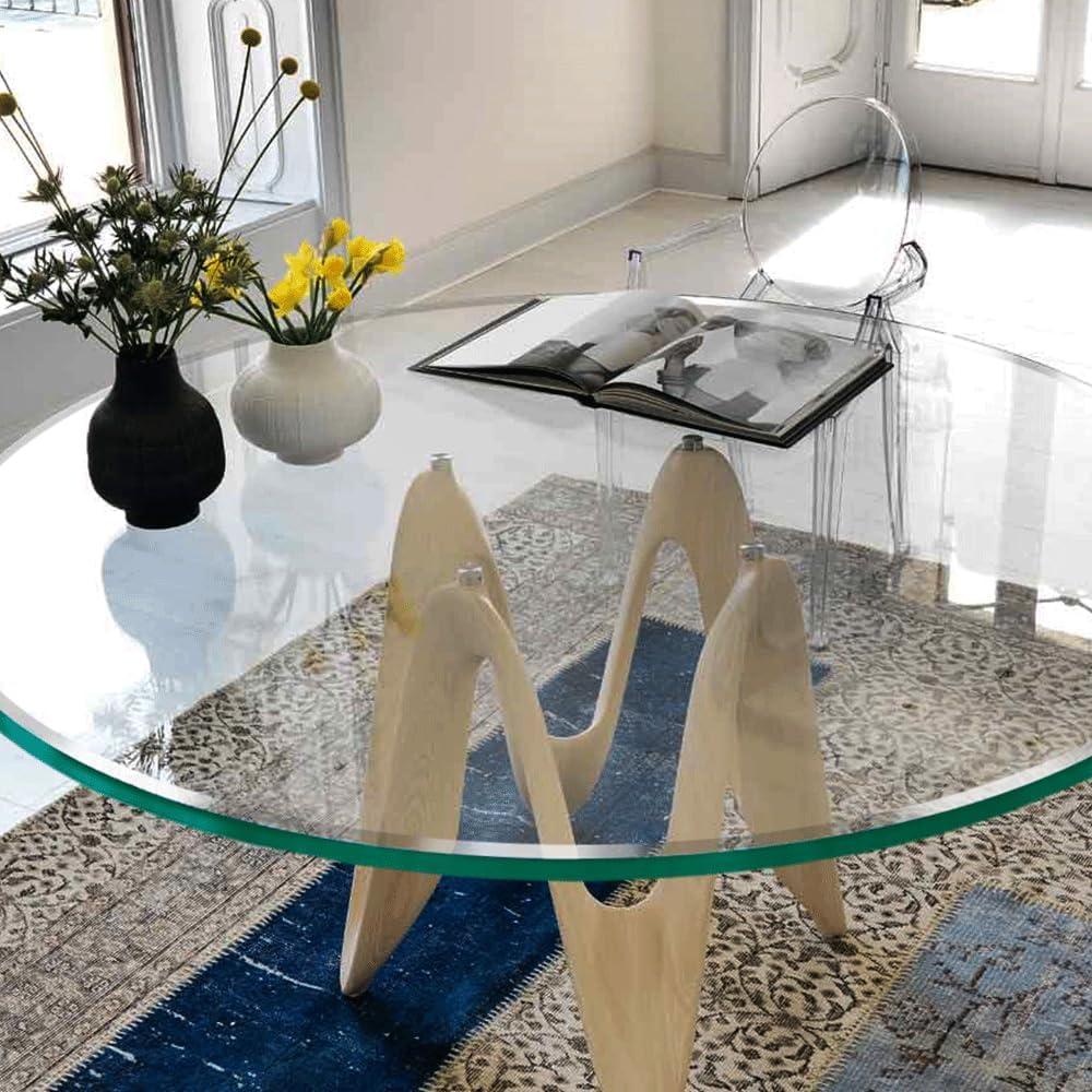 Dulles Glass 12" Round Tempered Glass Table Top, 1/2" Thick, Beveled Edge, for Dining, Patio or Coffee Tables Qty 1