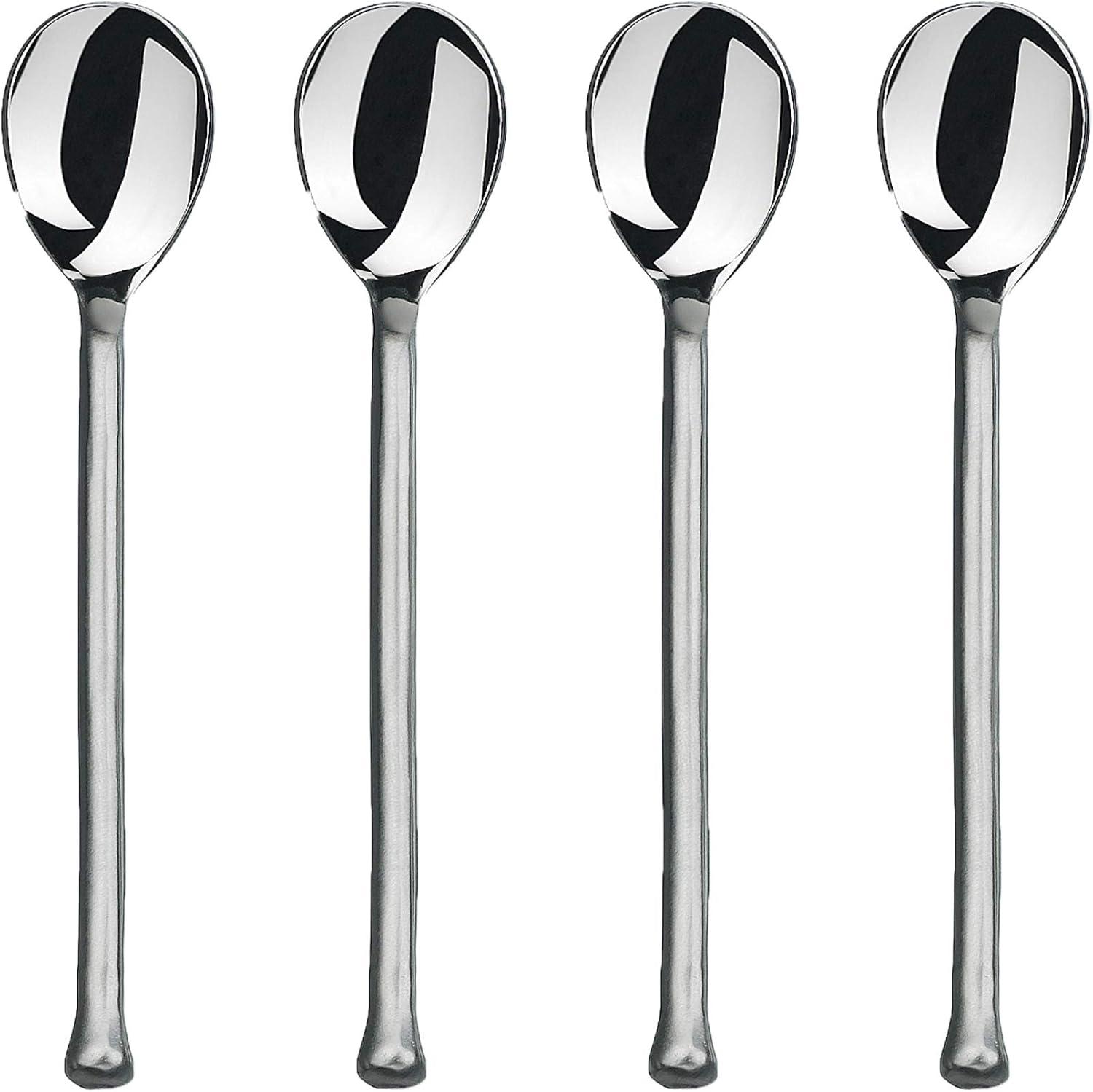 Platinum Stainless Steel Demitasse Spoons Set of 4