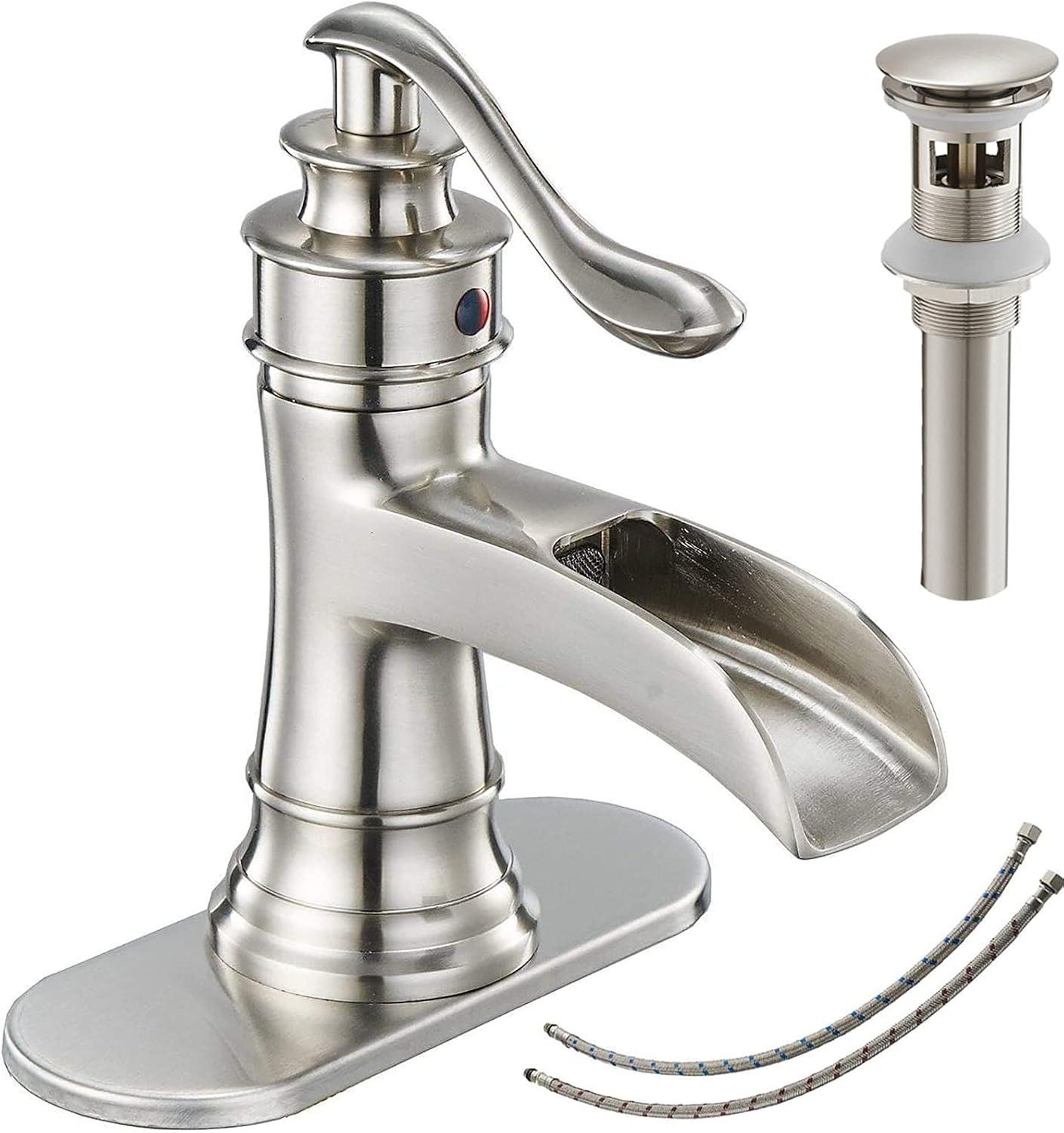 BWE Single Hole Single-Handle Low-Arc Bathroom Faucet