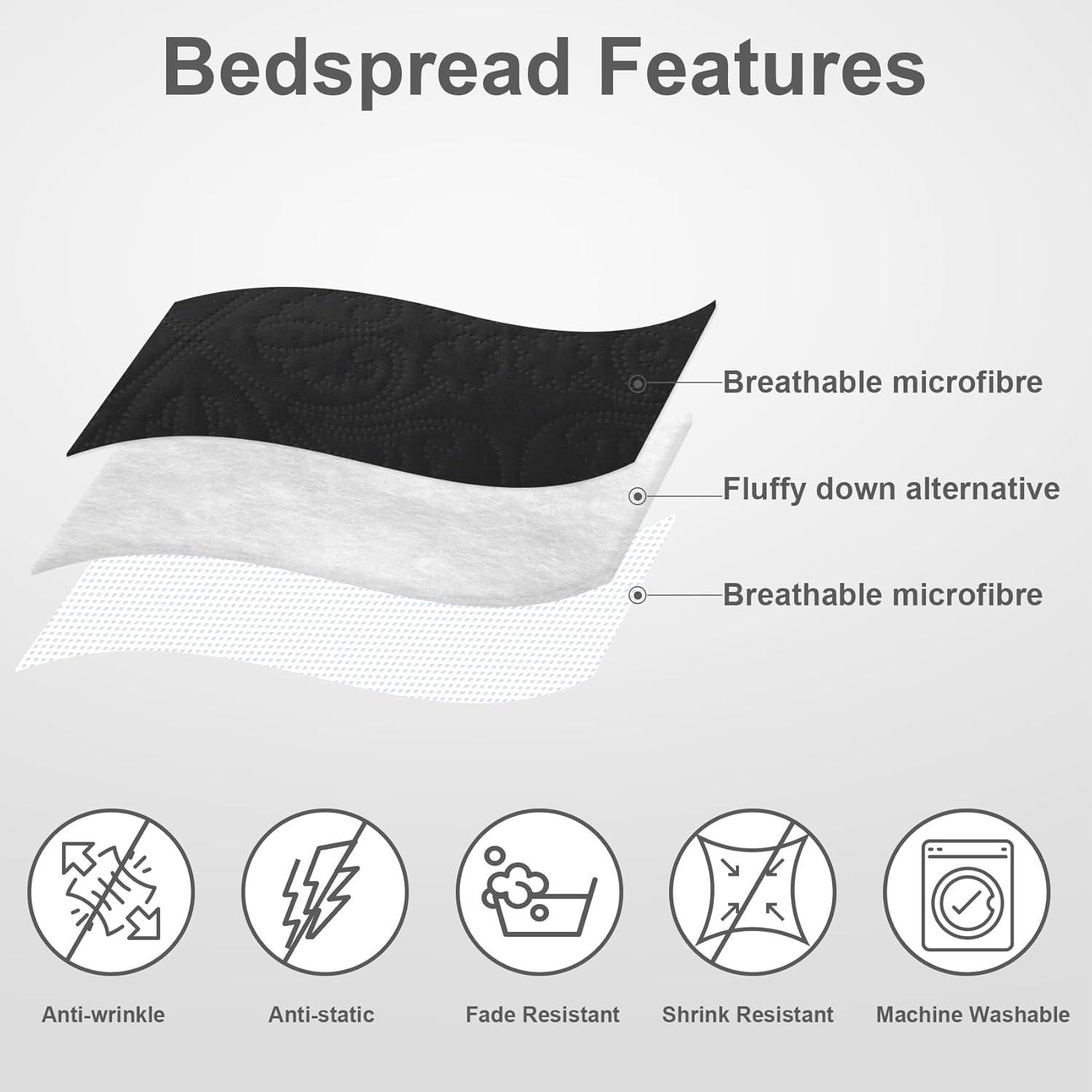 Antora Microfiber Modern & Contemporary Coverlet / Bedspread Quilt Set