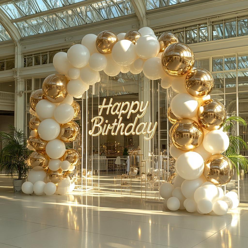 Treasures Gifted White Balloons - 12 Inch Latex Balloons - 100 Pack