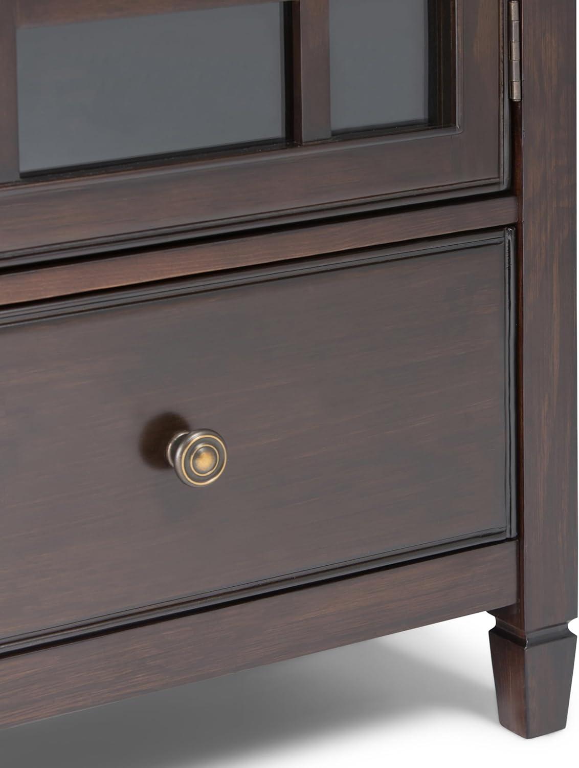 Simpli Home Connaught Storage Cabinet - Dark Chestnut Brown