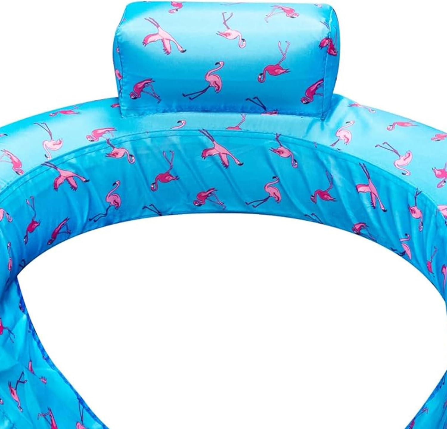 Swimline Flamingo Fabric Covered Floating U-Seat Pool Chair Float - 32"