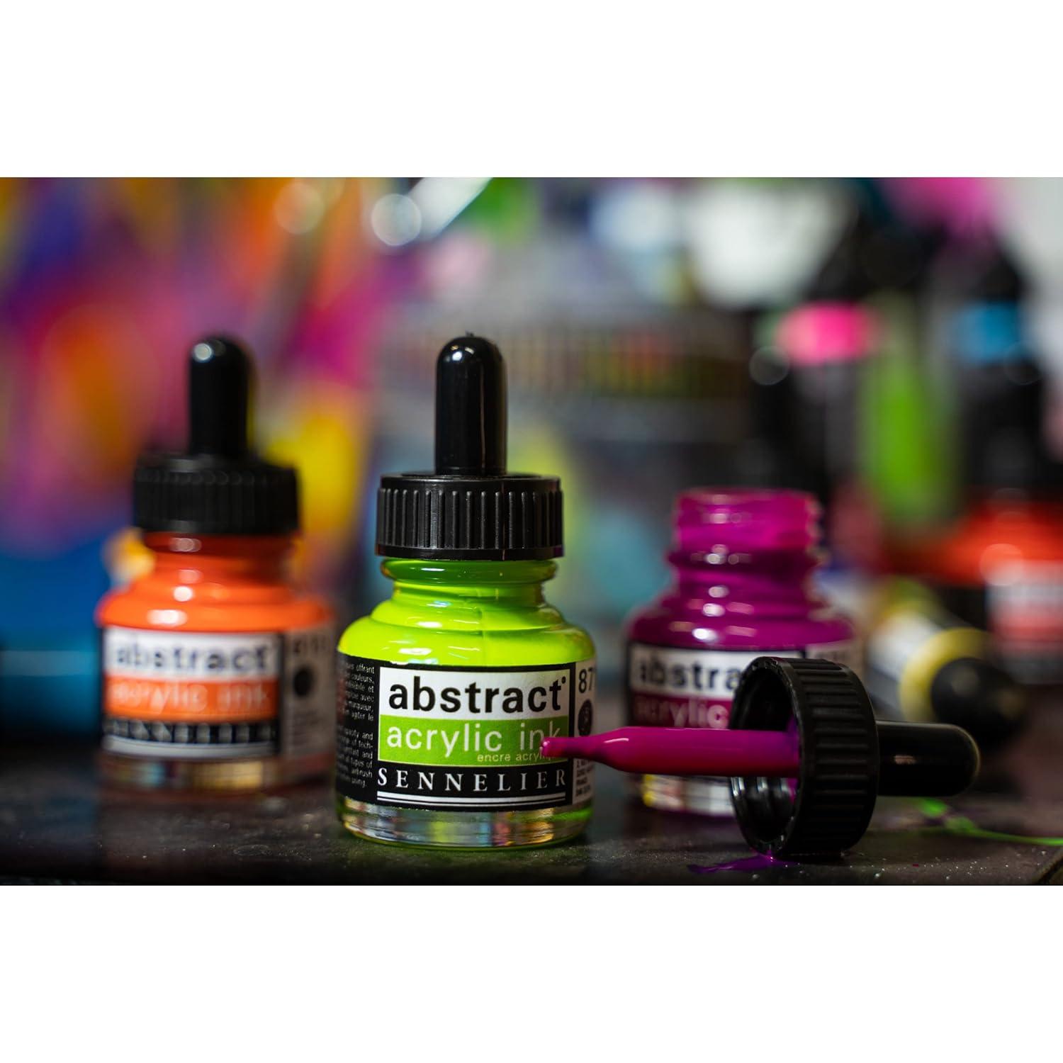 Indigo Blue 30ml Acrylic Ink with Dropper Top