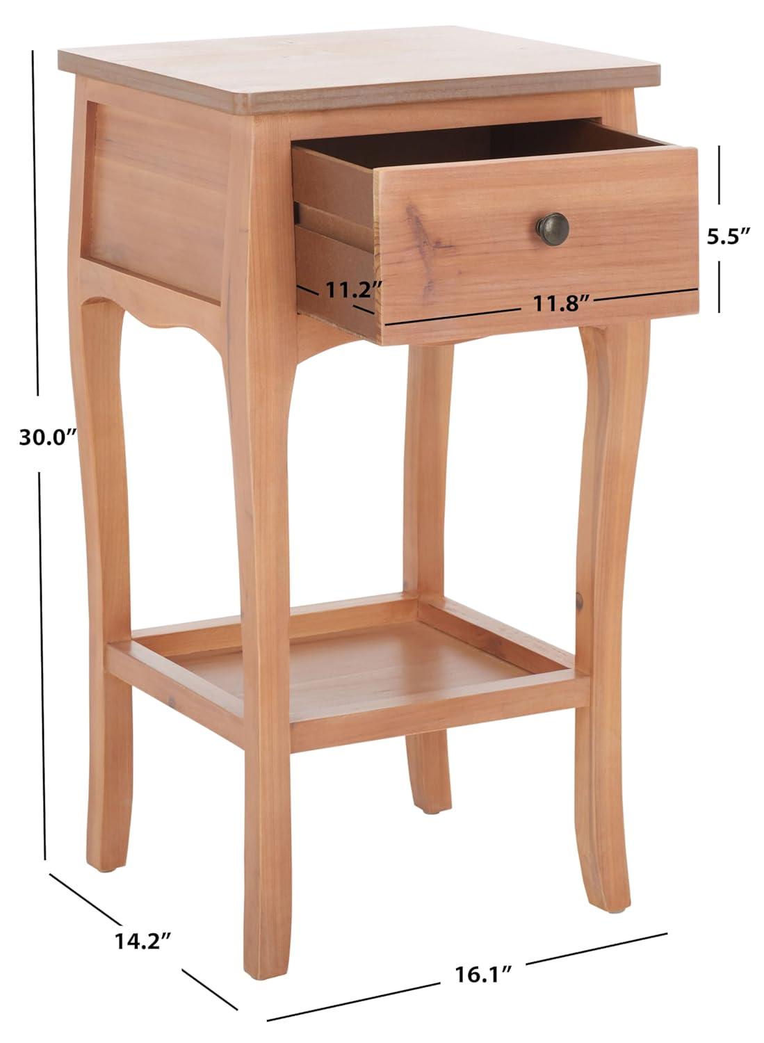 Thelma End Table - AMH6619C - Honey Natural - Safavieh Couture