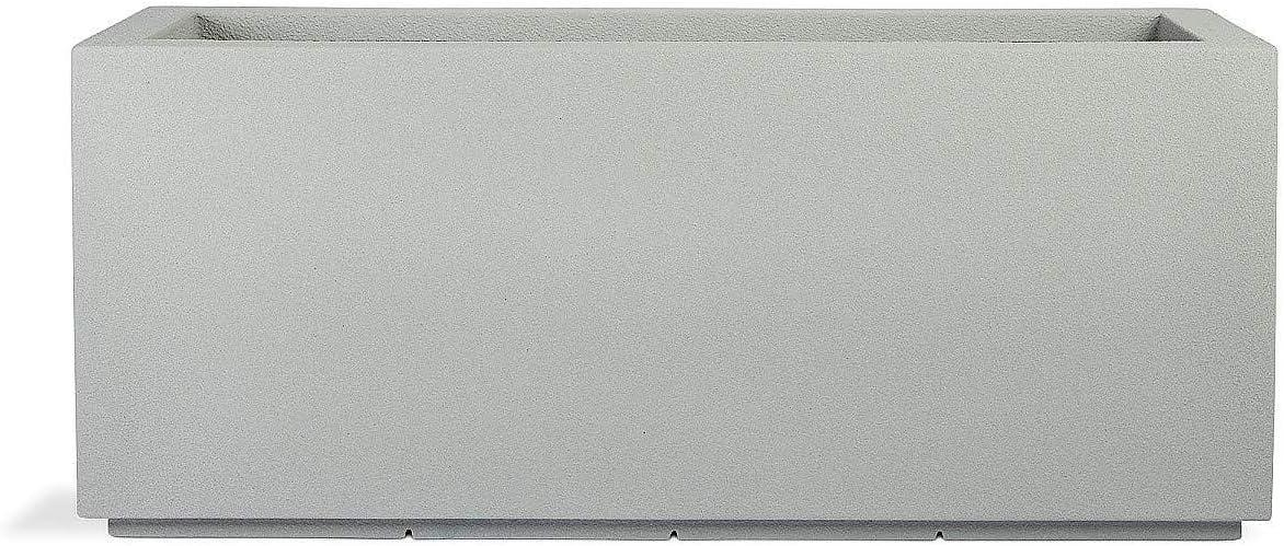 Milan Tall 46 in. x 17 in. Concrete Gray Composite Trough