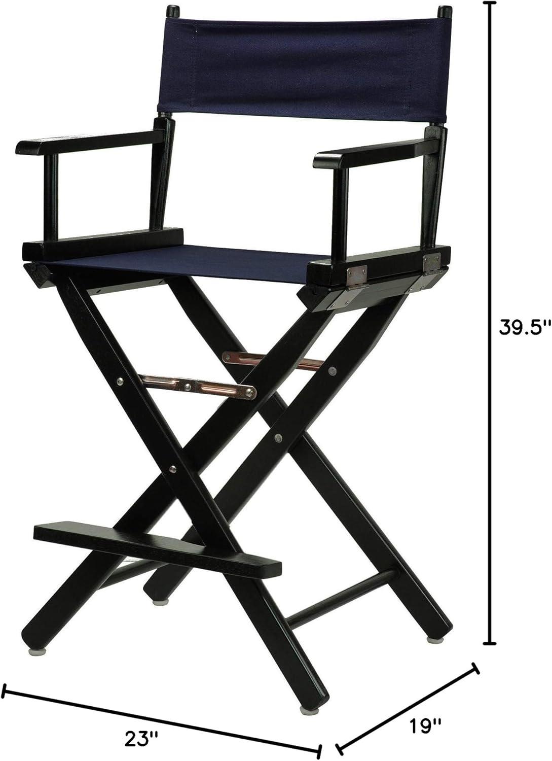 24" Director's Chair Black Frame-Burgundy Canvas