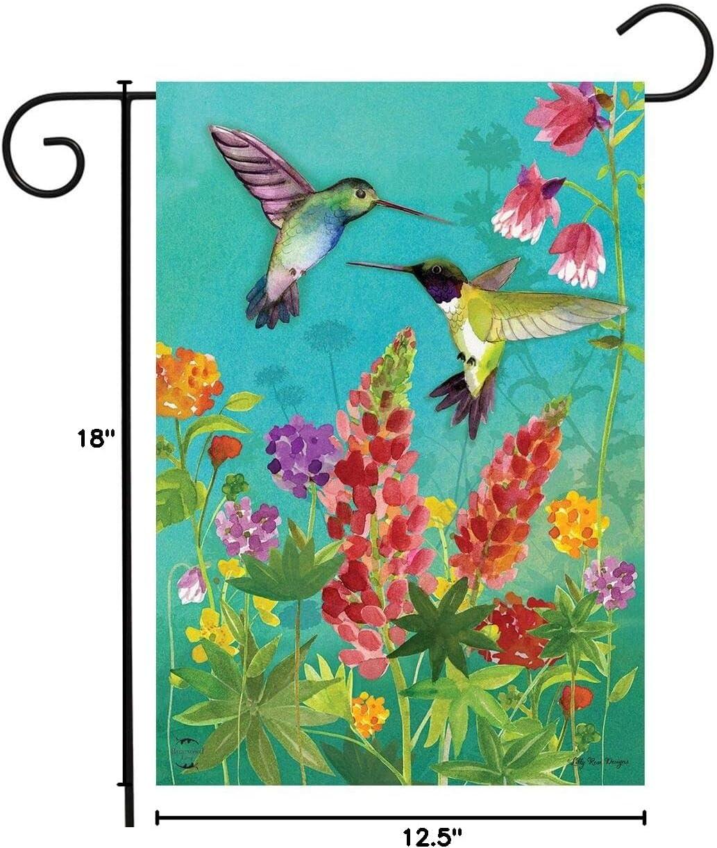 Briarwood Lane Garden Flag 18x12.5 For Outdoor Hummingbird Greeting Spring Garden Flag Flag For Spring Garden Flag Flags For Outside