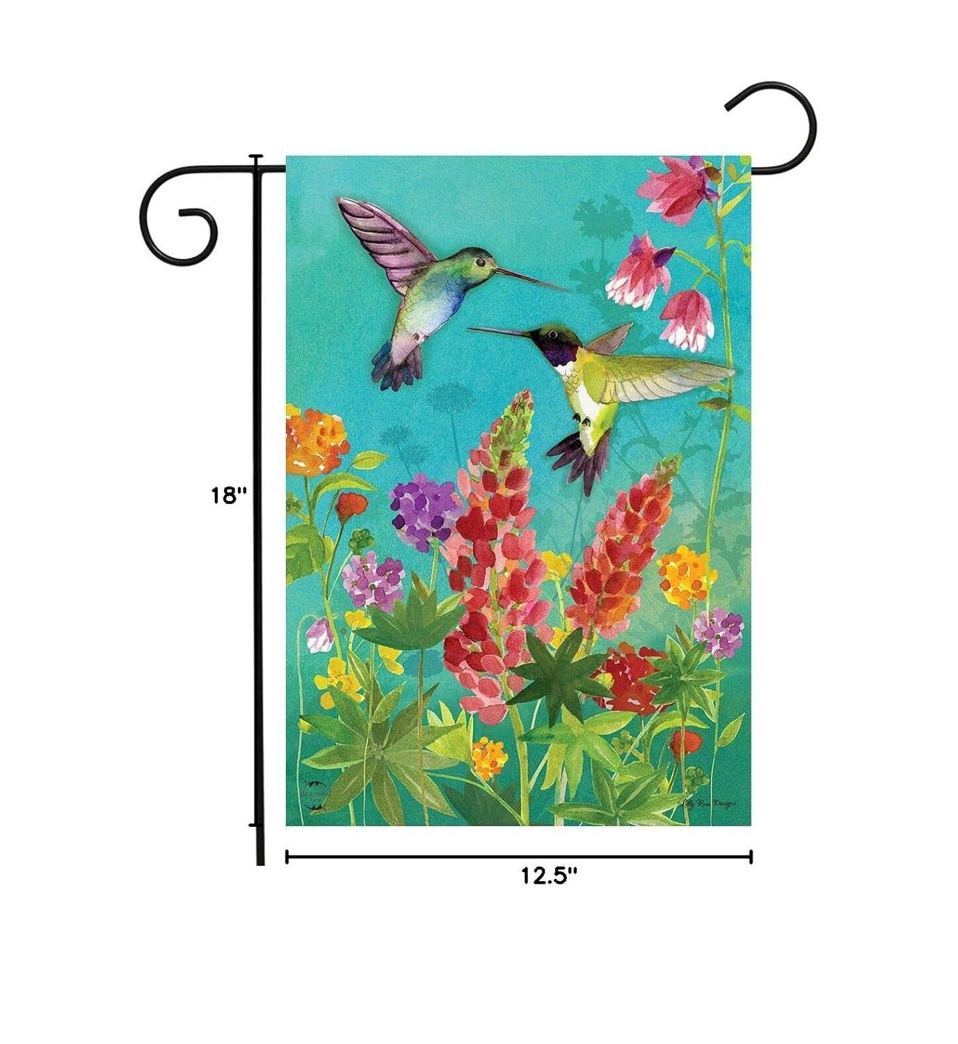 Briarwood Lane Garden Flag 18x12.5 For Outdoor Hummingbird Greeting Spring Garden Flag Flag For Spring Garden Flag Flags For Outside