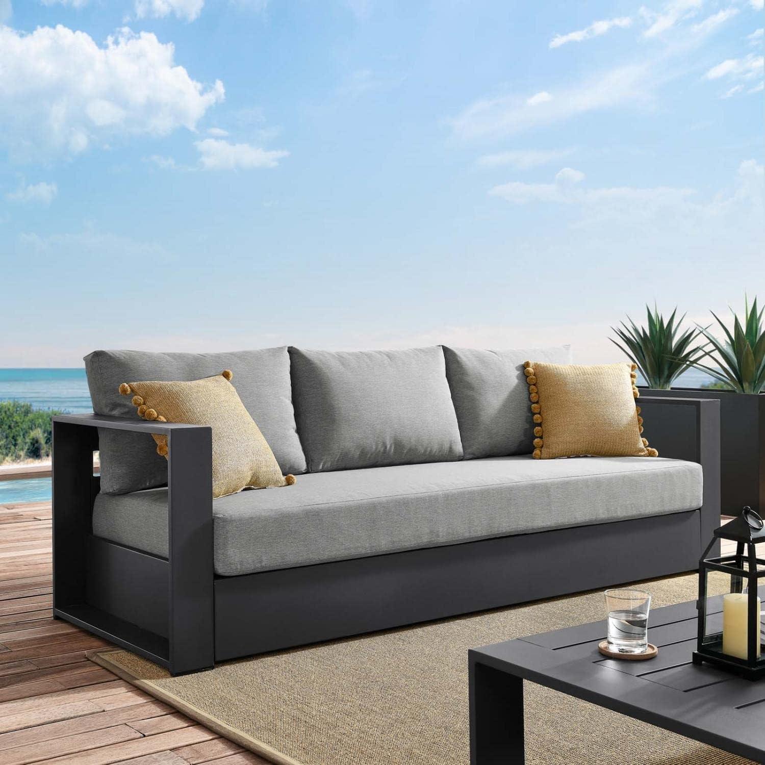 Modway Tahoe Outdoor Patio Powder-Coated Aluminum Sofa