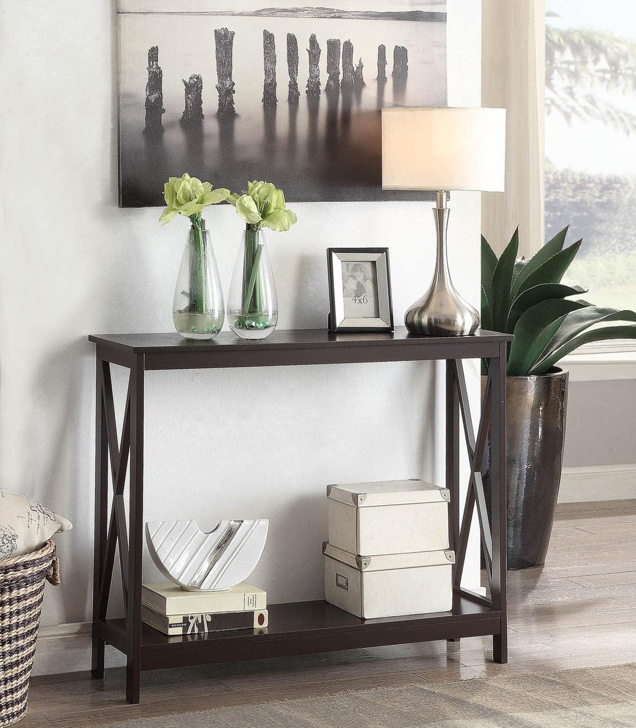 Convenience Concepts Oxford Console Table in Espresso Wood Finish