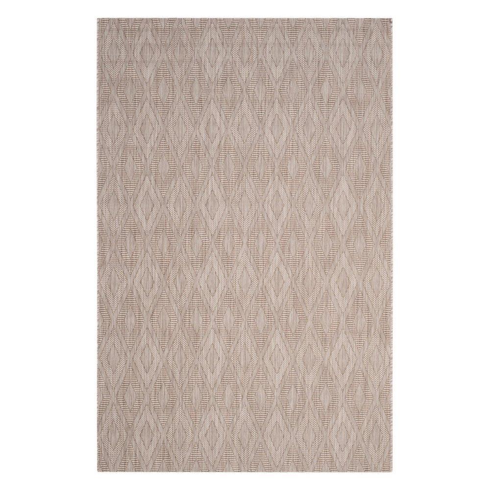 Courtyard CY8522 Power Loomed Indoor and Outdoor Area Rug - Beige/Beige - 5'3"x7'7" - Safavieh