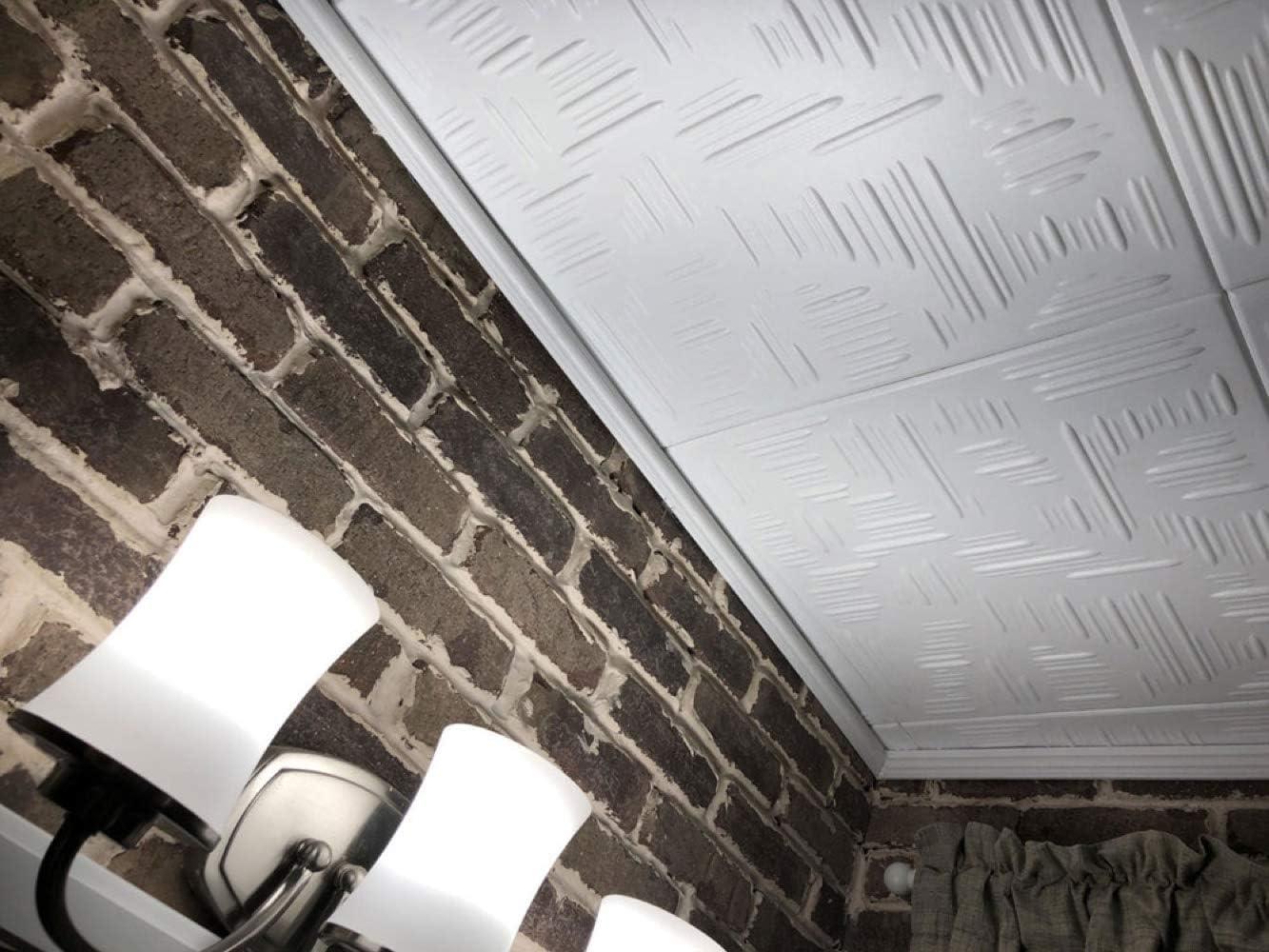A La Maison Ceilings Country Wheat 1.6 ft. x 1.6 ft. Polystyrene Glue-up Ceiling Tile (Set of 96)