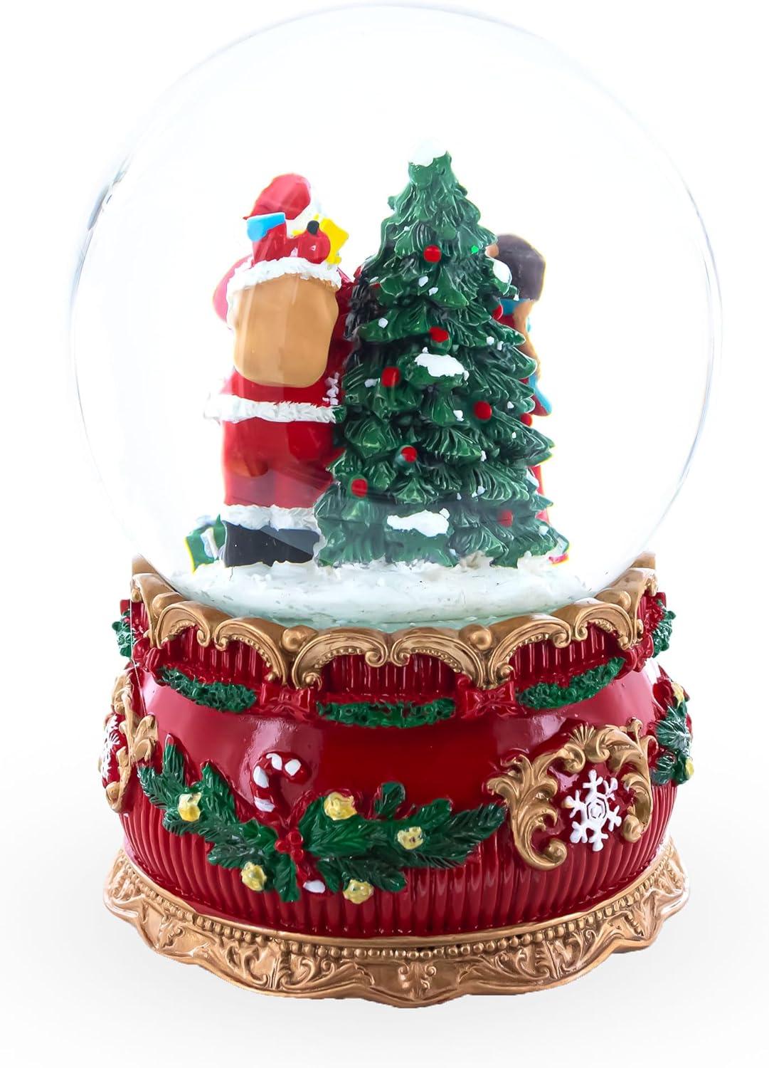 Santa's Gift Giver Musical Snow Water Globe