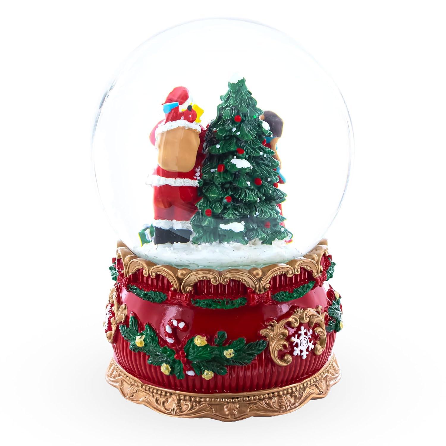 Santa's Gift Giver Musical Snow Water Globe