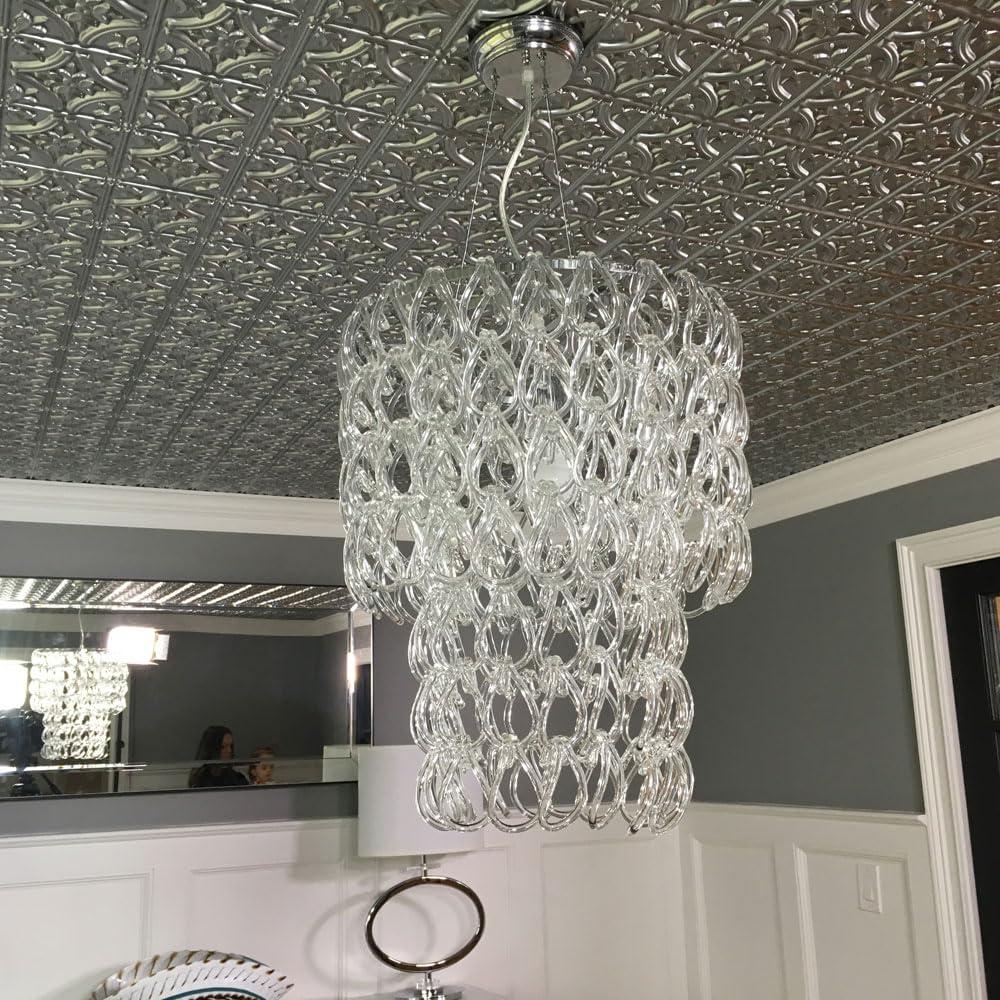 FromPlainToBeautifulInHours Gothic Reims 2 Ft. X 2 Ft. Drop-In Or Glue-Up PVC Ceiling Tile (Set of 10)