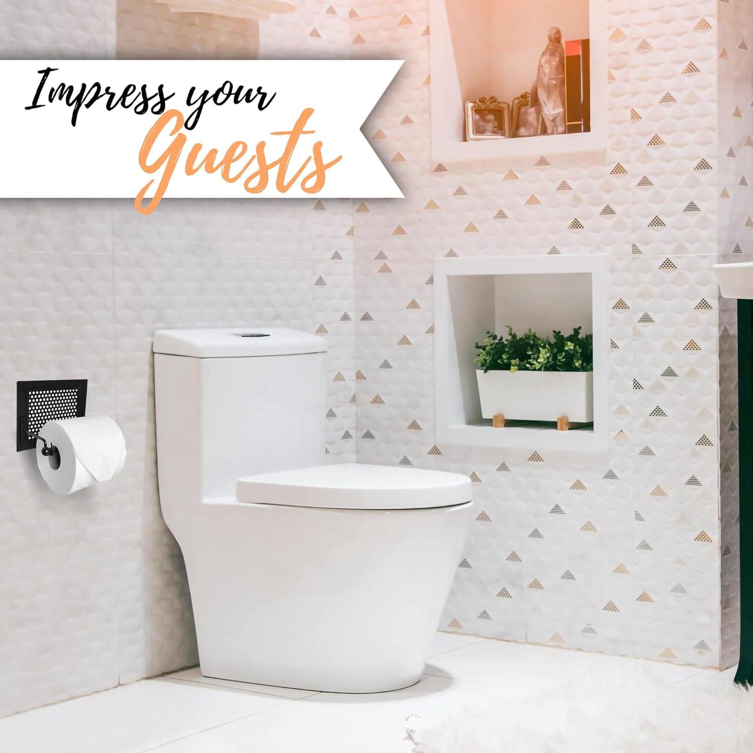 Wall Mount Rustic Toilet Paper Holder with Hole Punch Detail