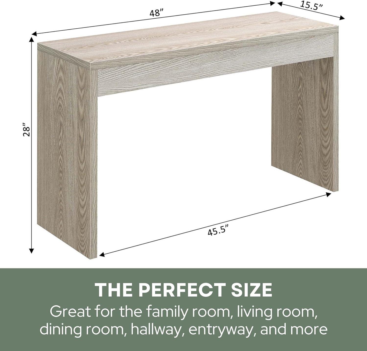 Convenience Concepts Northfield Hall Console Table/Desk, Ice White