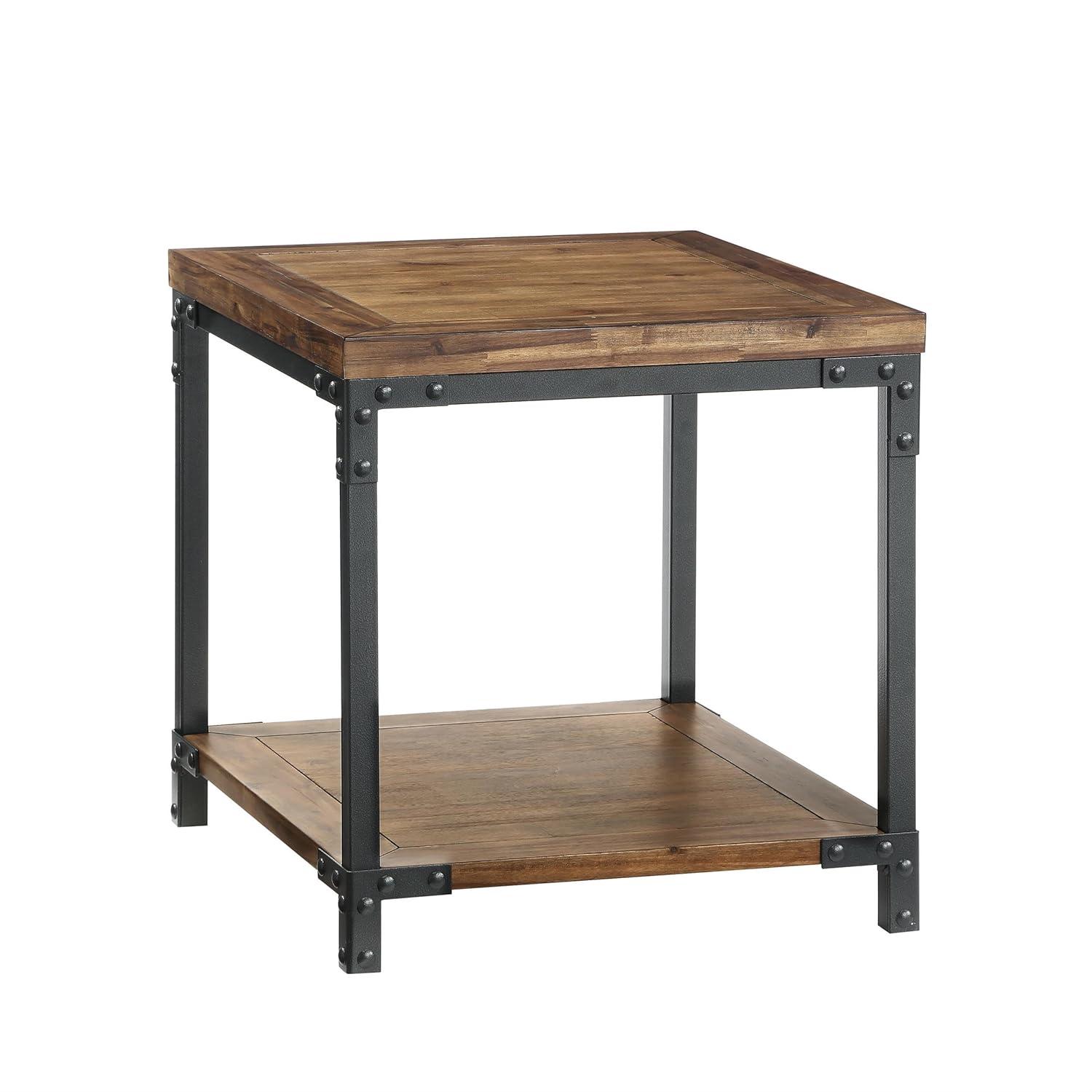 Steve Silver 23" Lantana End Table in Antique Brown Honey