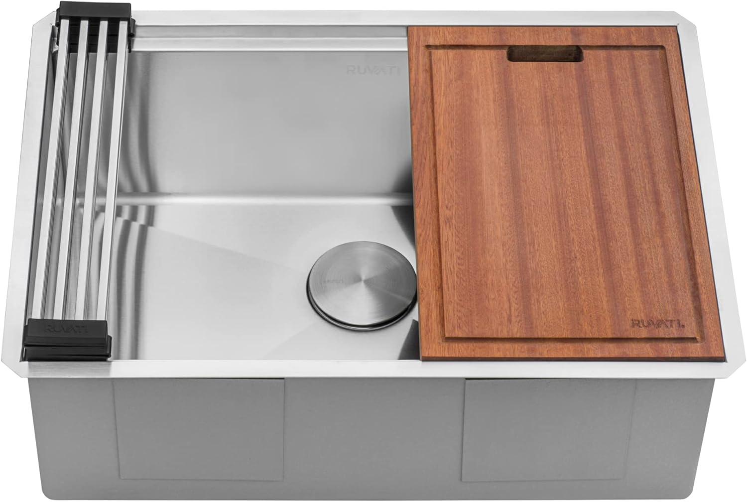 27-Inch Stainless Steel Workstation Kitchen Sink with Accessories