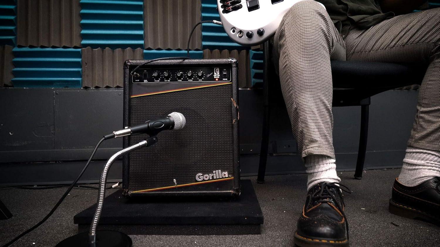 Rockville RDMS6 Studio Desktop Mic Stand w 11.8" Gooseneck+Round Weighted Base