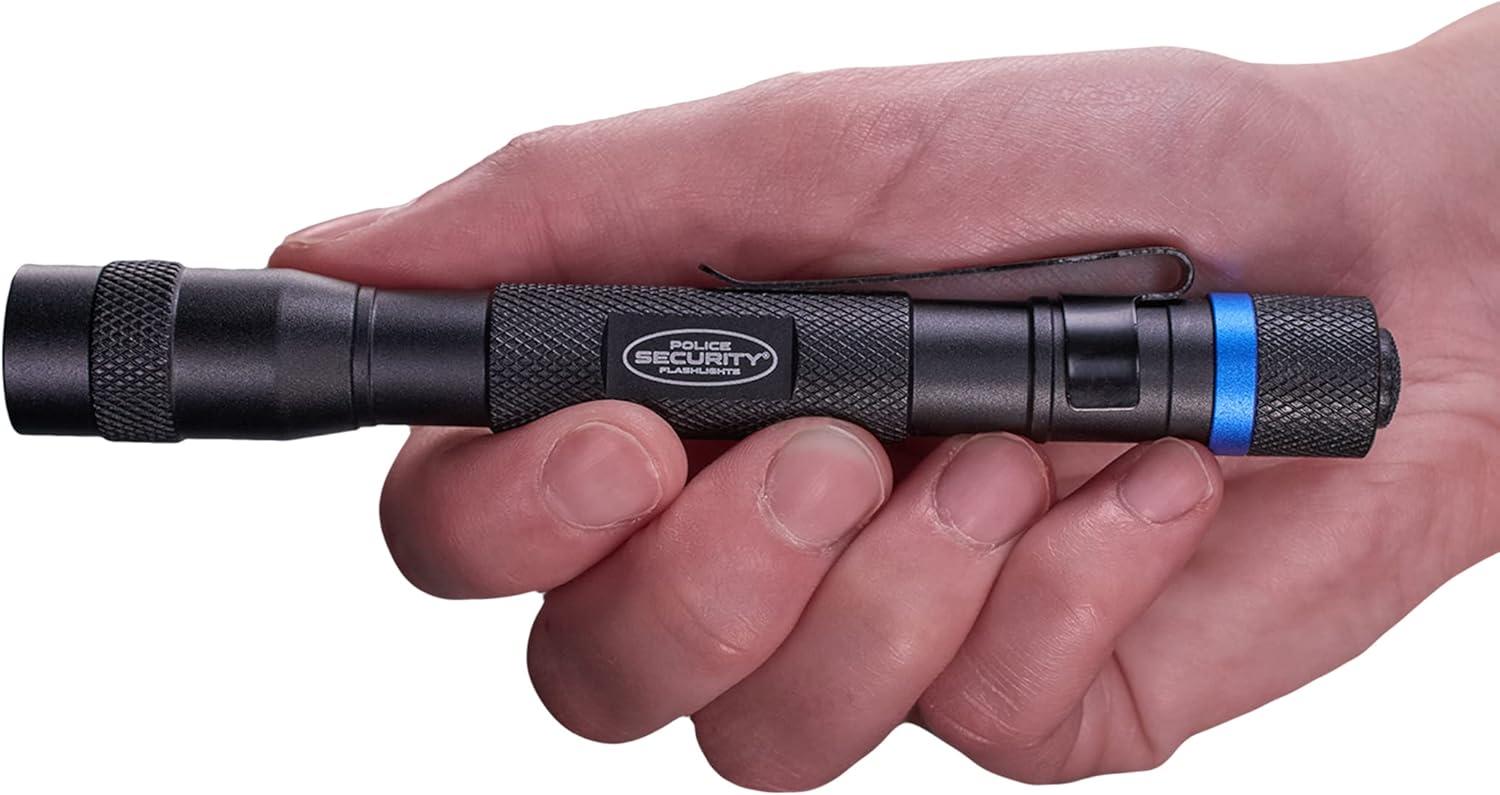 Black Tactical LED Pen Flashlight with Water Resistant Design