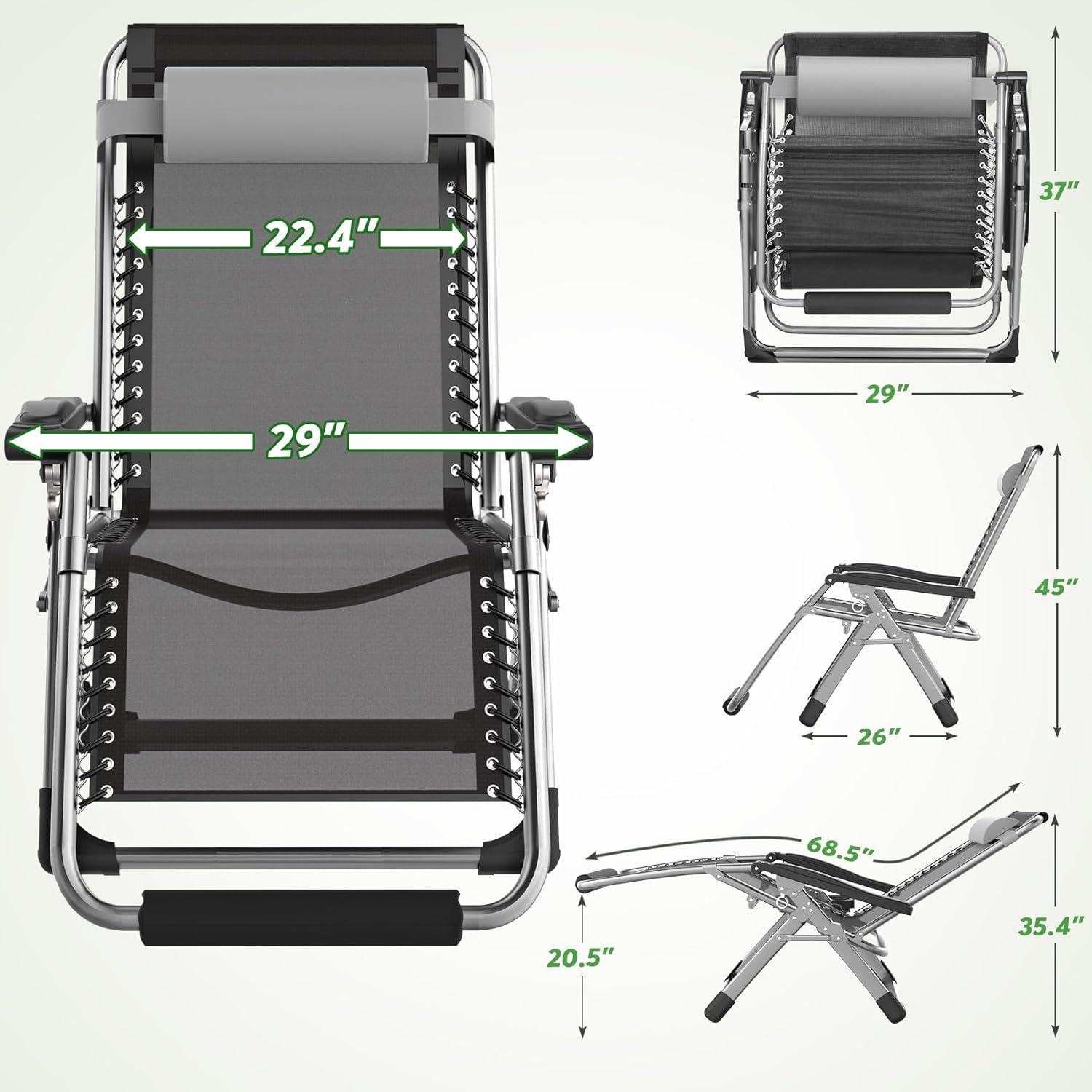 Gray Cushioned Zero Gravity Recliner with Cup Holder